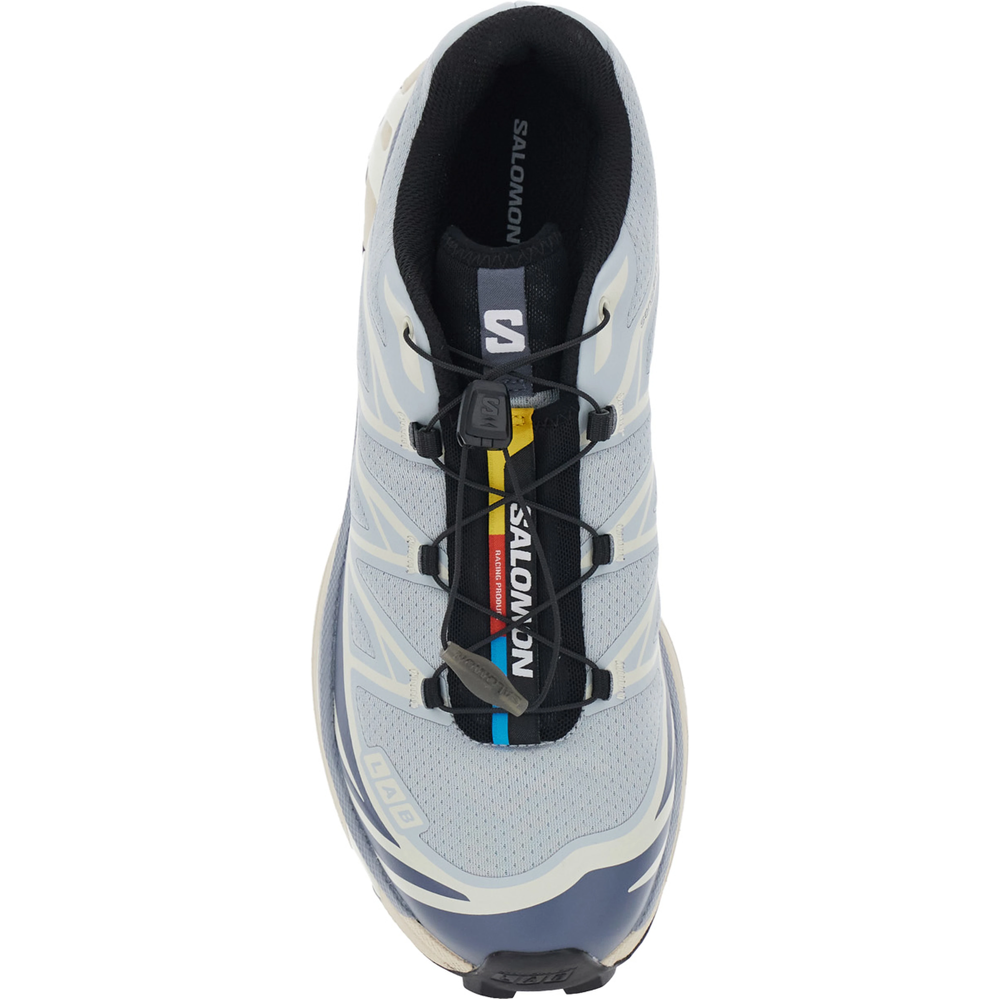 XT-6 Light Blue Sneaker with Logo Applied on the Tongue and Chunky Sole in Fabric Unisex