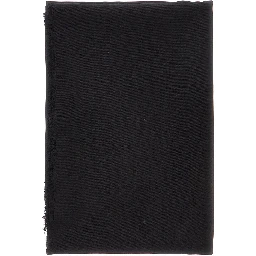Black scarf with fringed edges in Lightweight wool for women
