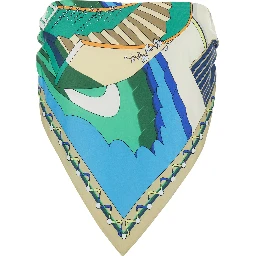 multicolor Top with all-over print and square neckline in silk for women