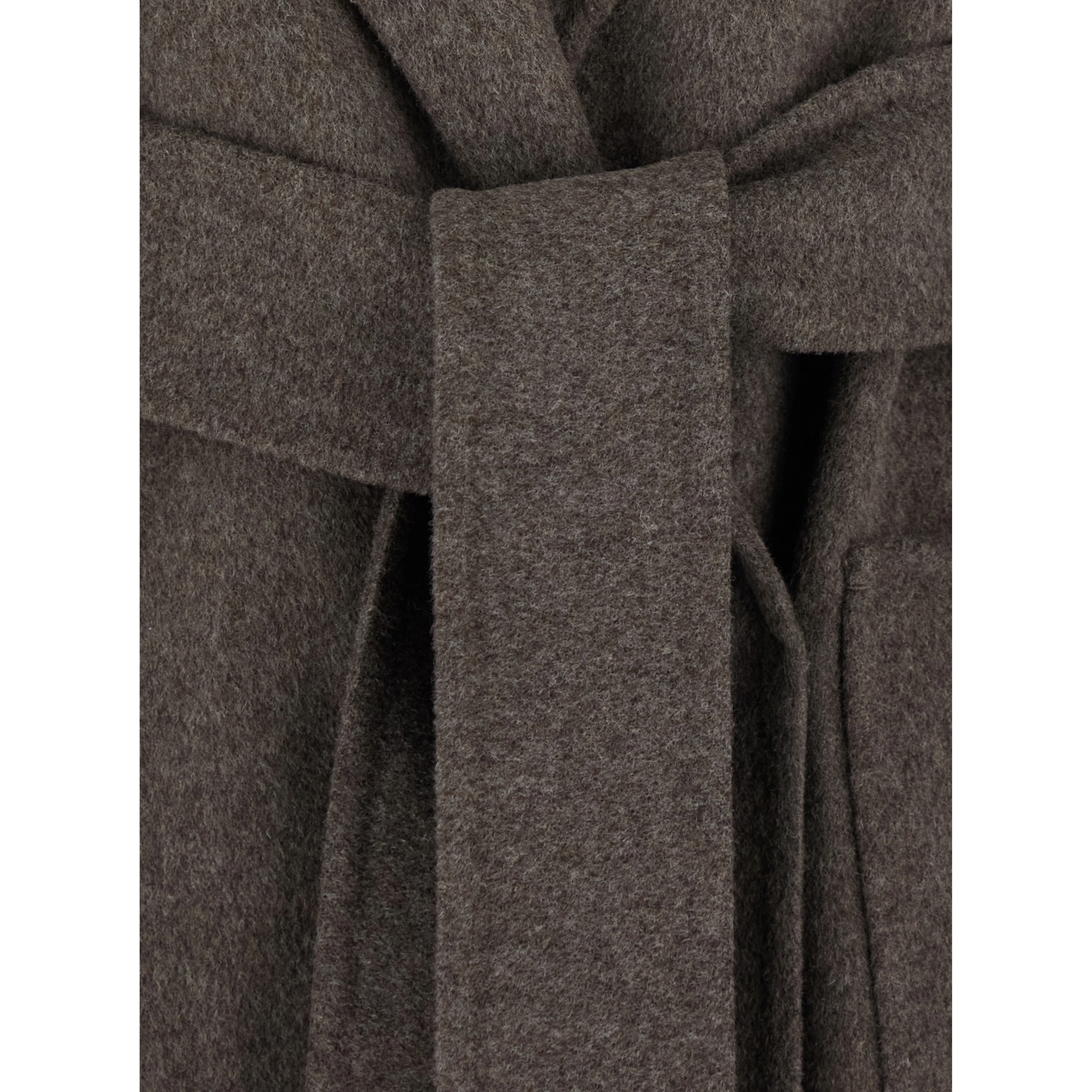 Peony Coat with Notched Revers and Long Sleeves in Tech Fabric Color Brown Women