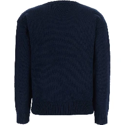 SWEATER-PULLOVER with round neck and long sleeves in Blue Women