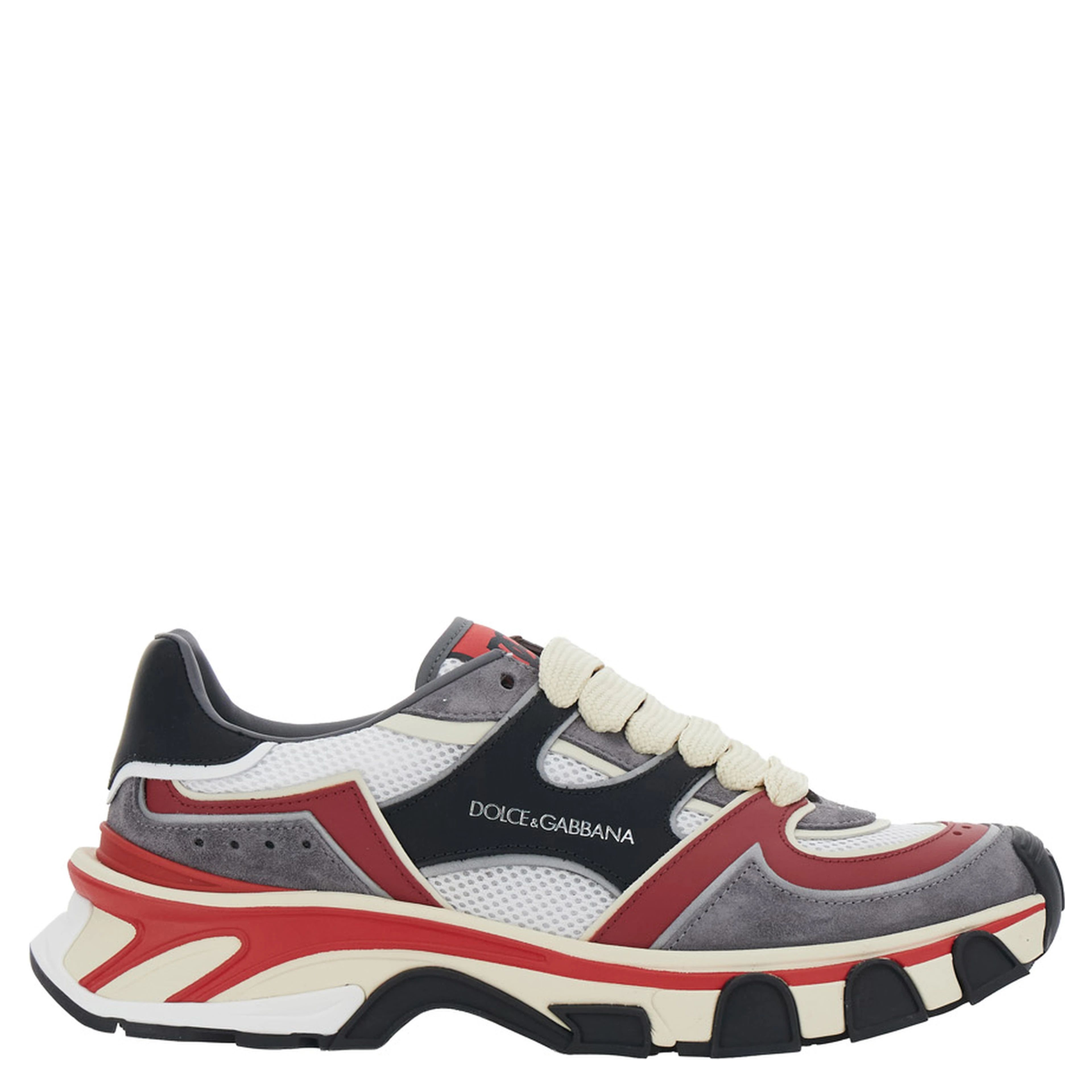 multicolor Sneakers with logo lettering on the side and insert design in leather and suede for men