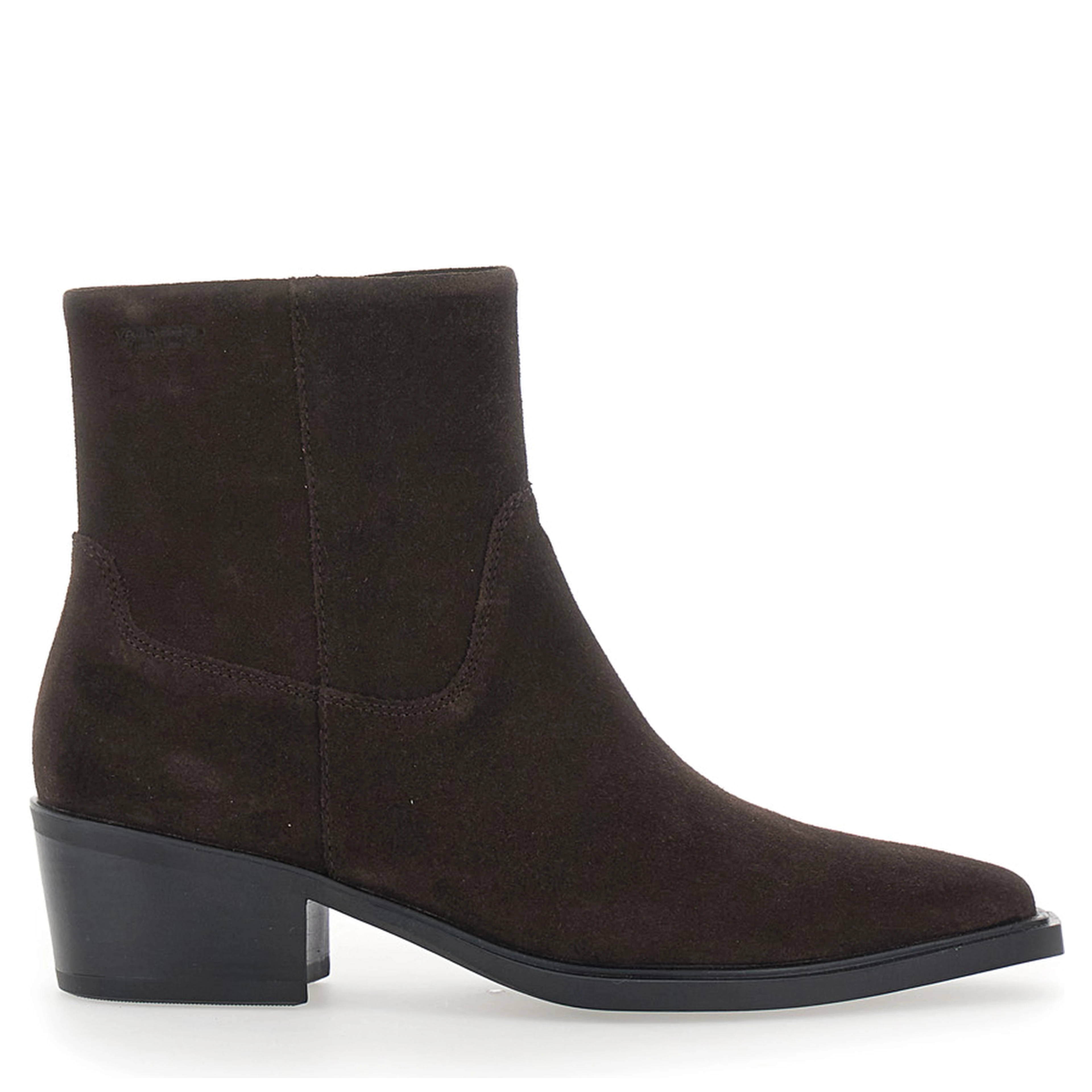 Kelsey Brown Ankle Boots with Side Zip Closure in Suede for Women