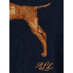 SWEATER-PULLOVER with round neck and long sleeves in Blue Women