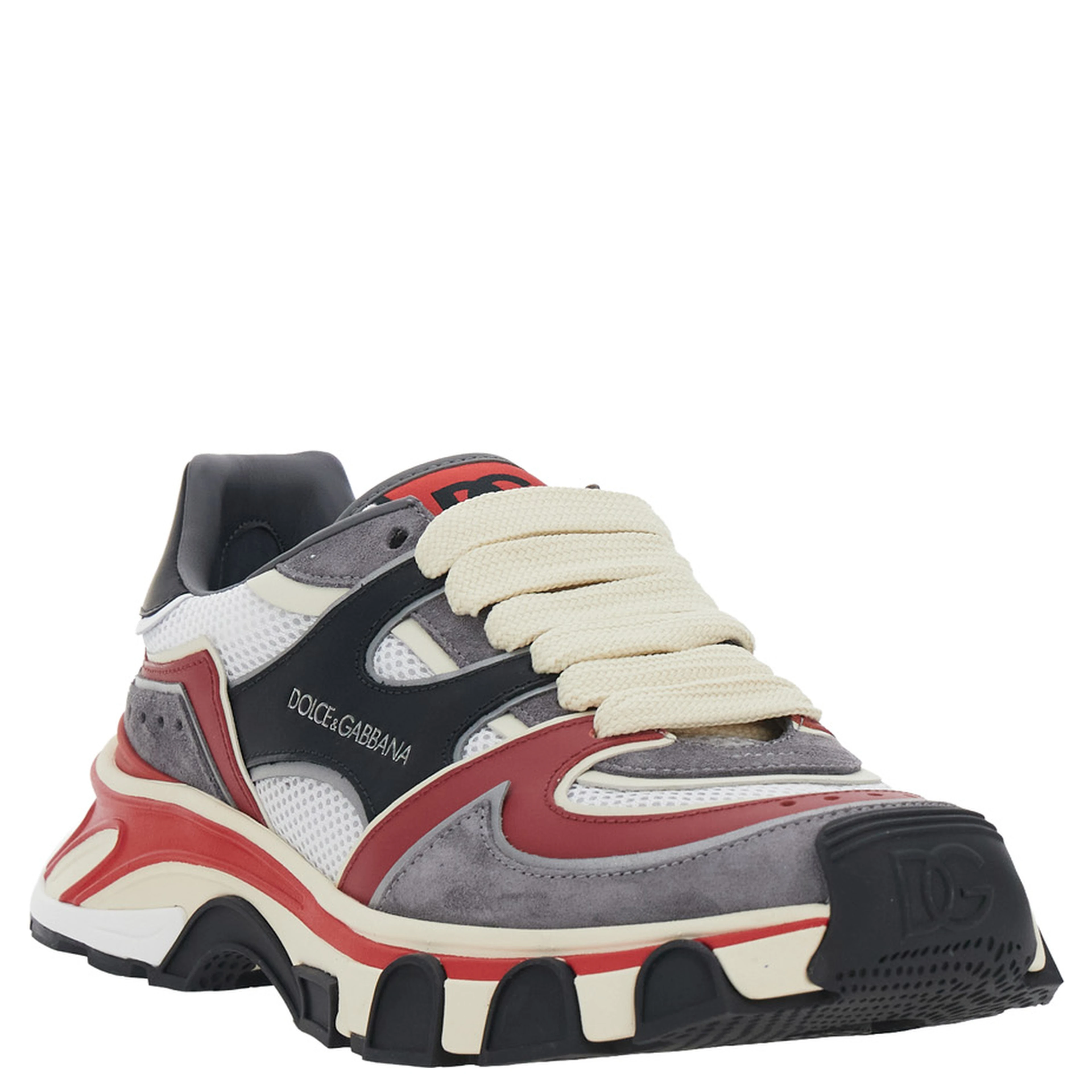 multicolor Sneakers with logo lettering on the side and insert design in leather and suede for men