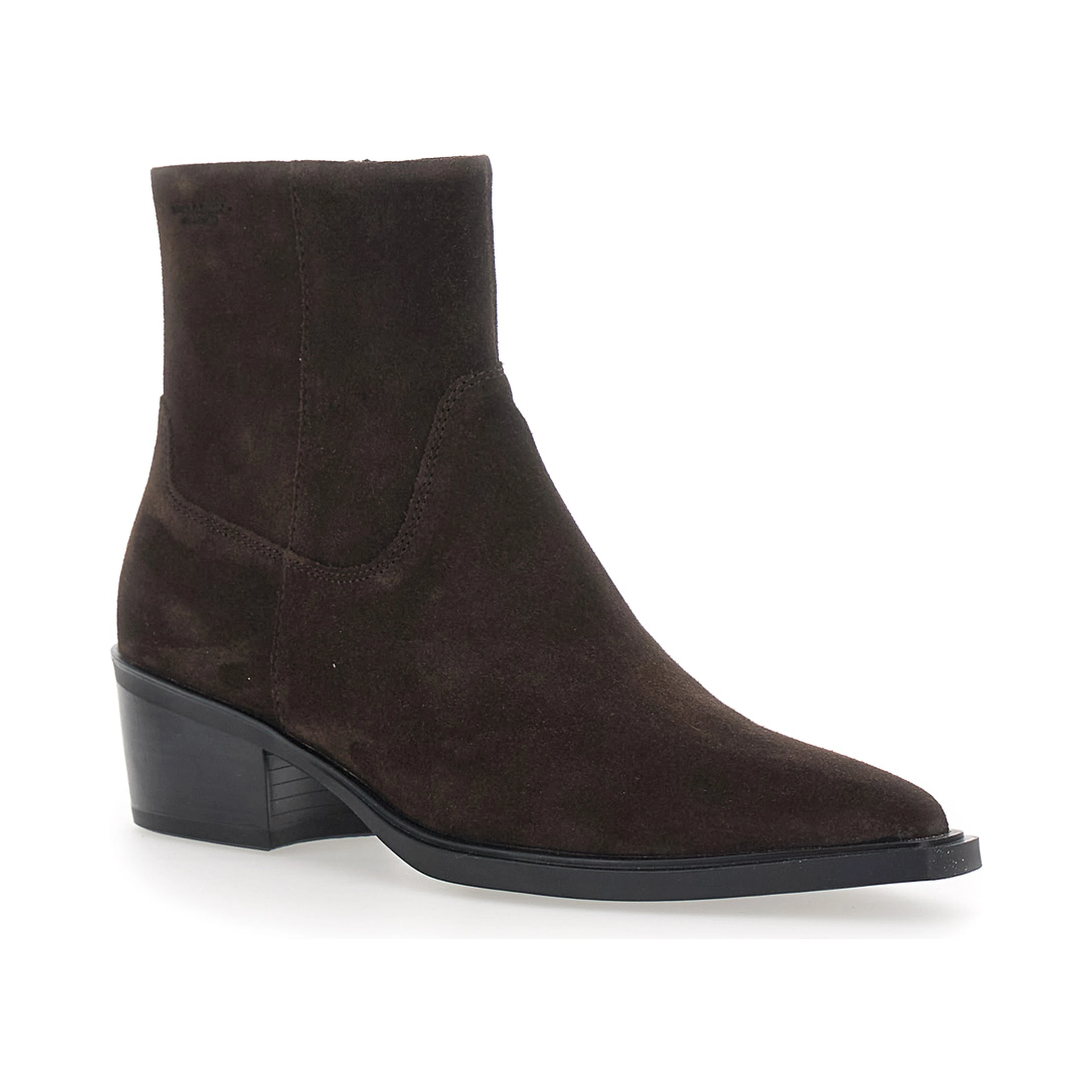 Kelsey Brown Ankle Boots with Side Zip Closure in Suede for Women