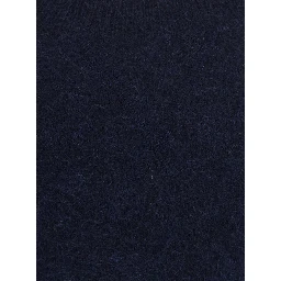MARIA Blue Sweater with removable scarf and brushed effect in wool for women