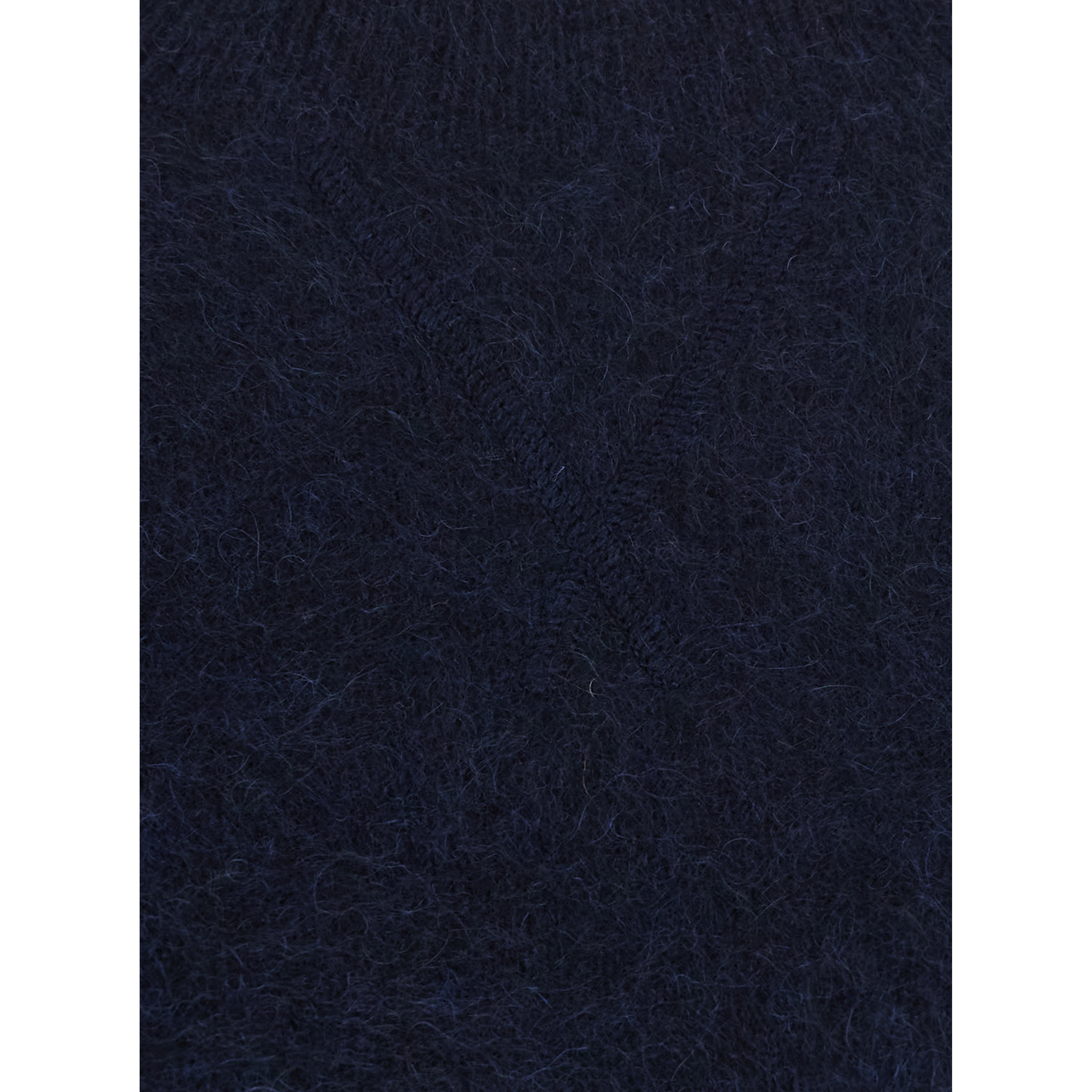 MARIA Blue Sweater with removable scarf and brushed effect in wool for women