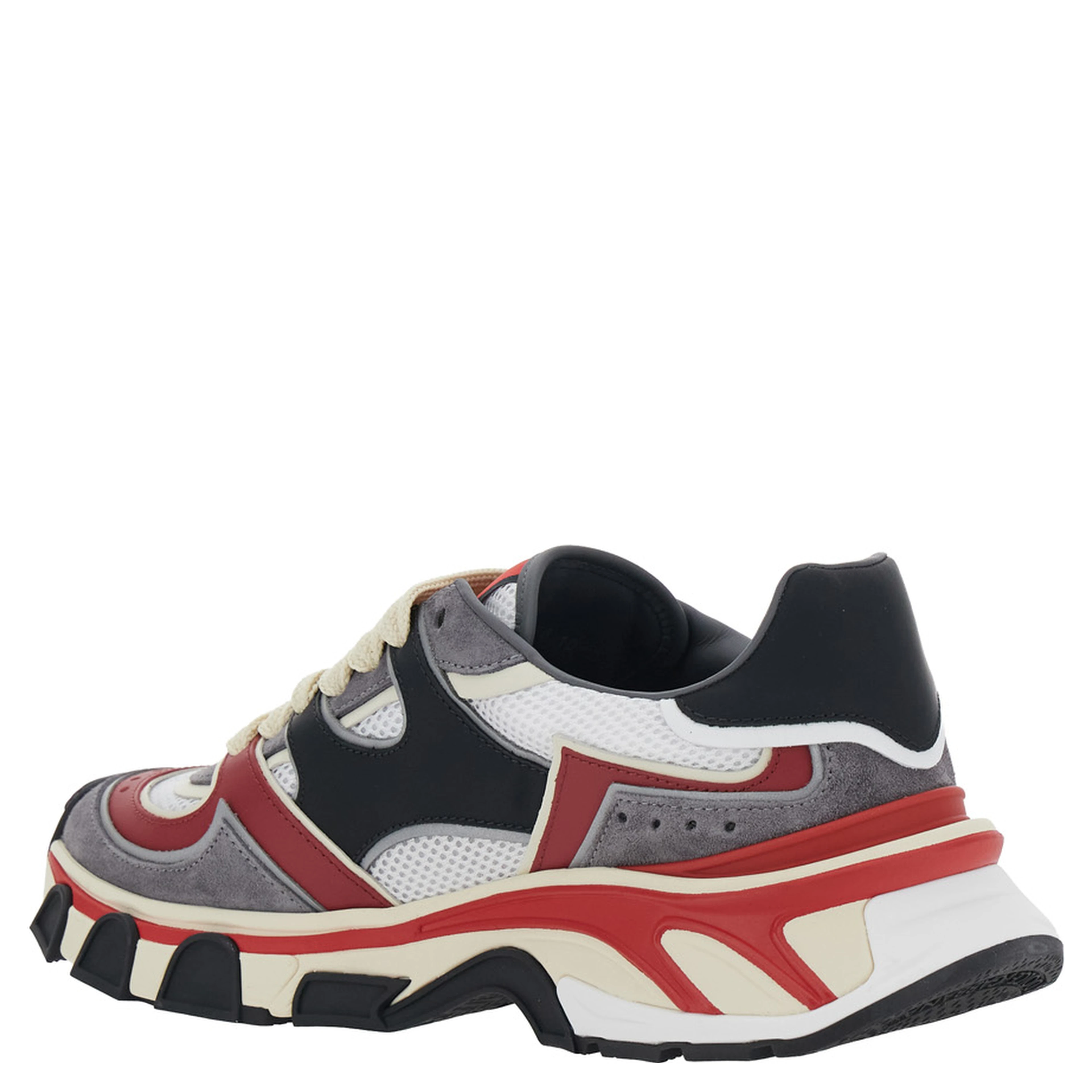 multicolor Sneakers with logo lettering on the side and insert design in leather and suede for men