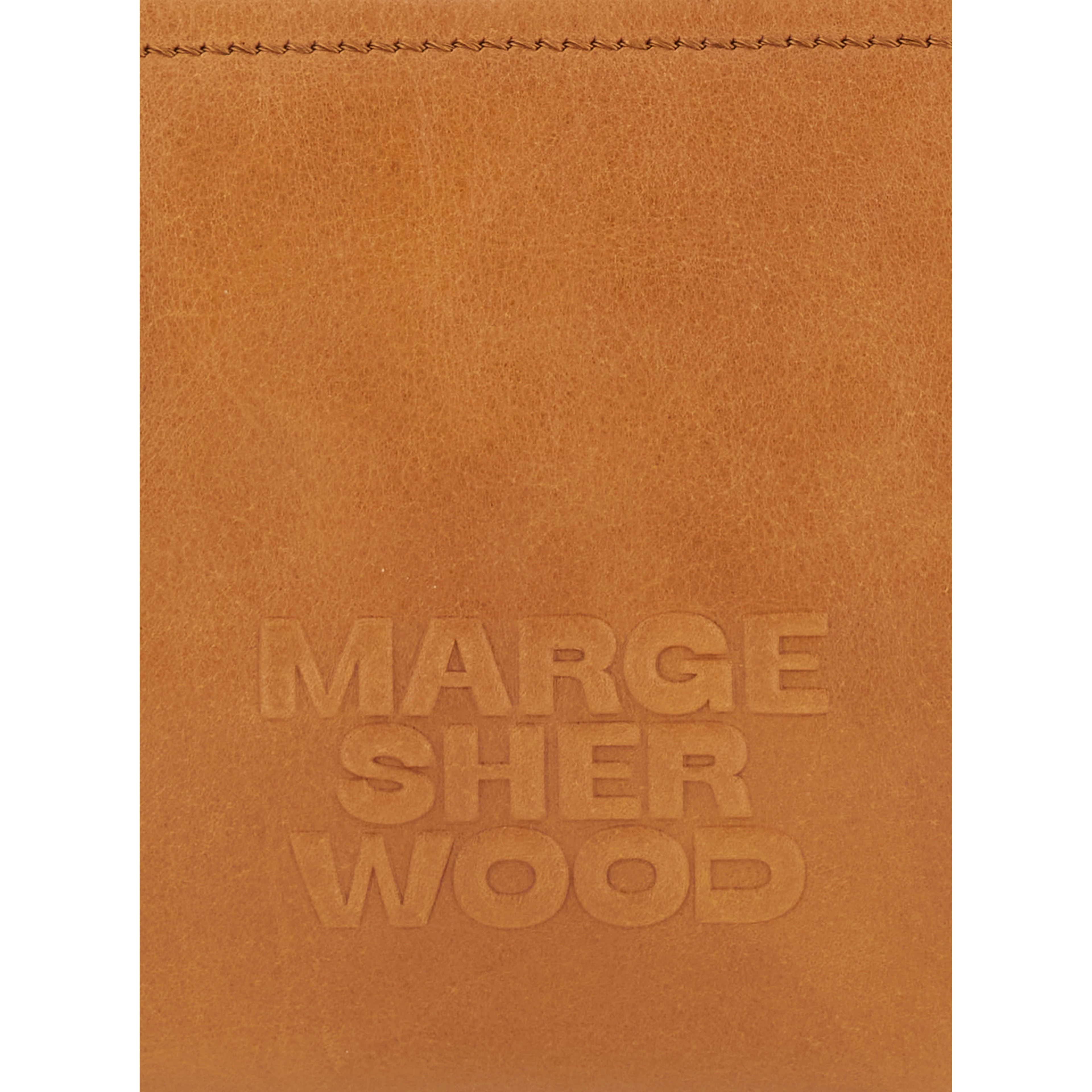 Soft Boston Ew Brown Shoulder bag with Two Top Handles and Logo lettering on the Front in Leather for Women