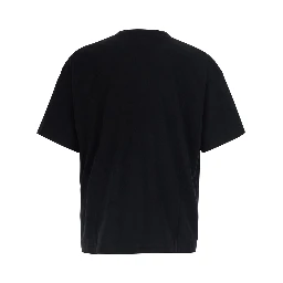 Black Crew neck T-shirt with large print on the front in cotton for men