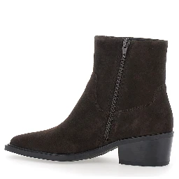 Kelsey Brown Ankle Boots with Side Zip Closure in Suede for Women