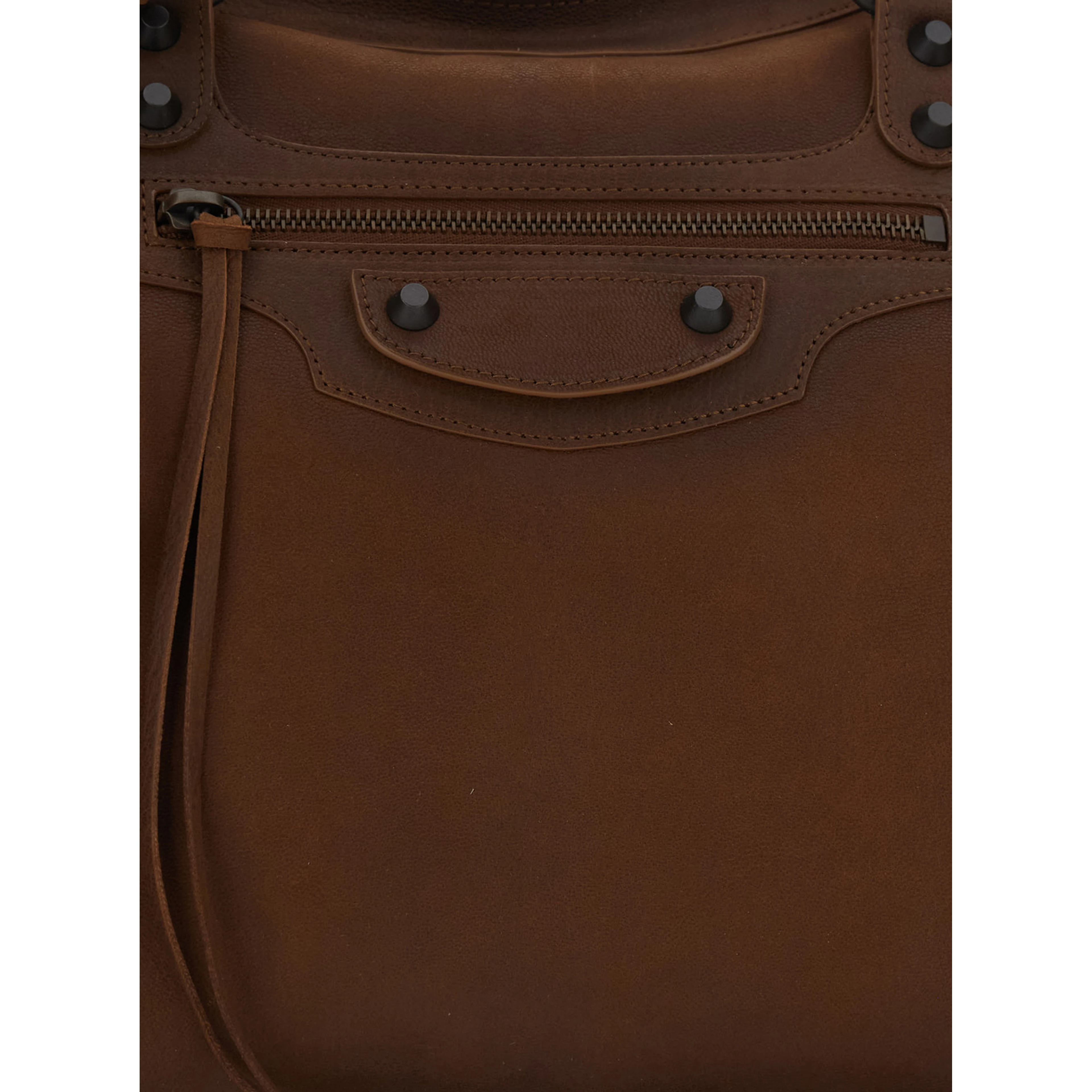 Le City Brown Large Handbag with Adjustable and Removable Shoulder Strap in Leather for Men