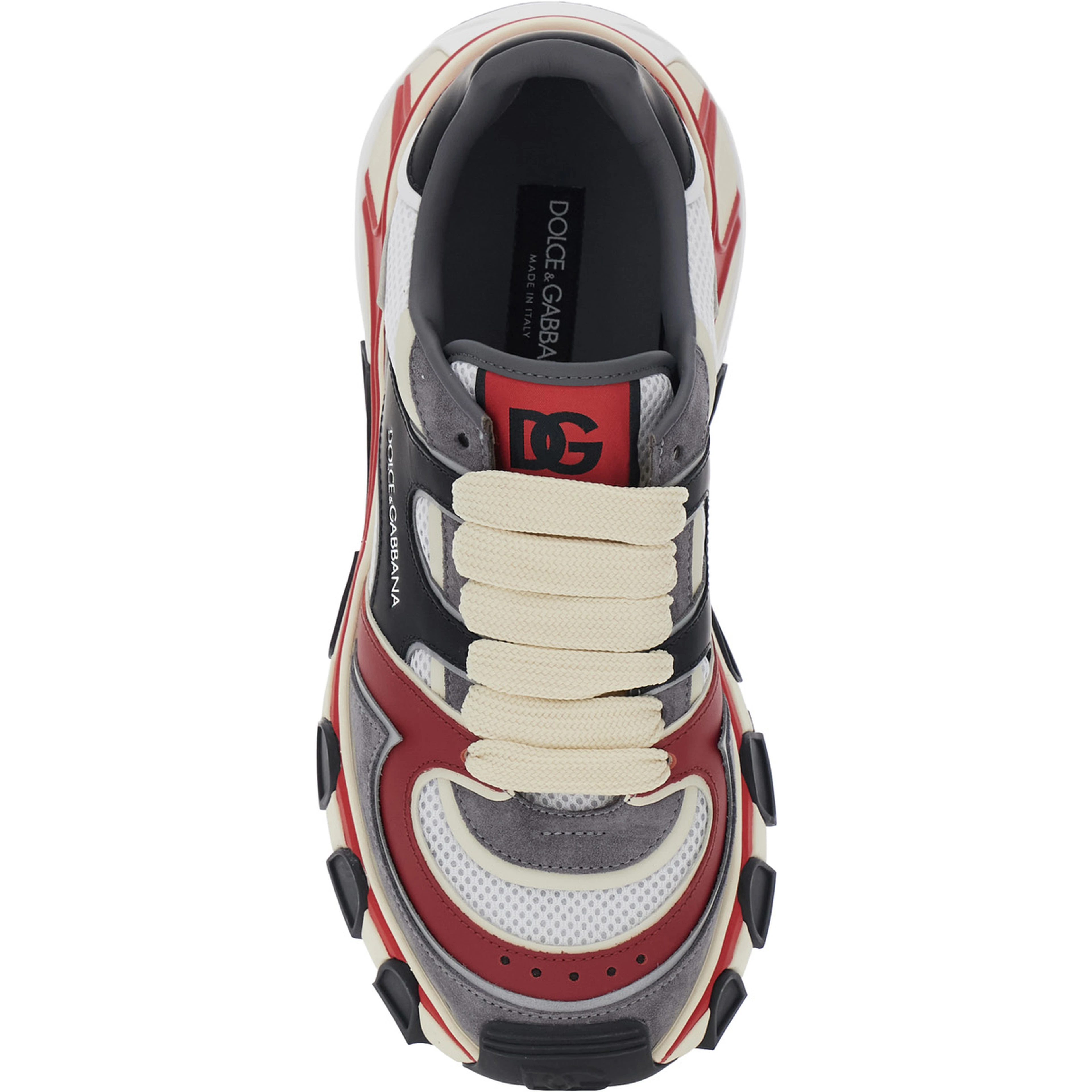 multicolor Sneakers with logo lettering on the side and insert design in leather and suede for men