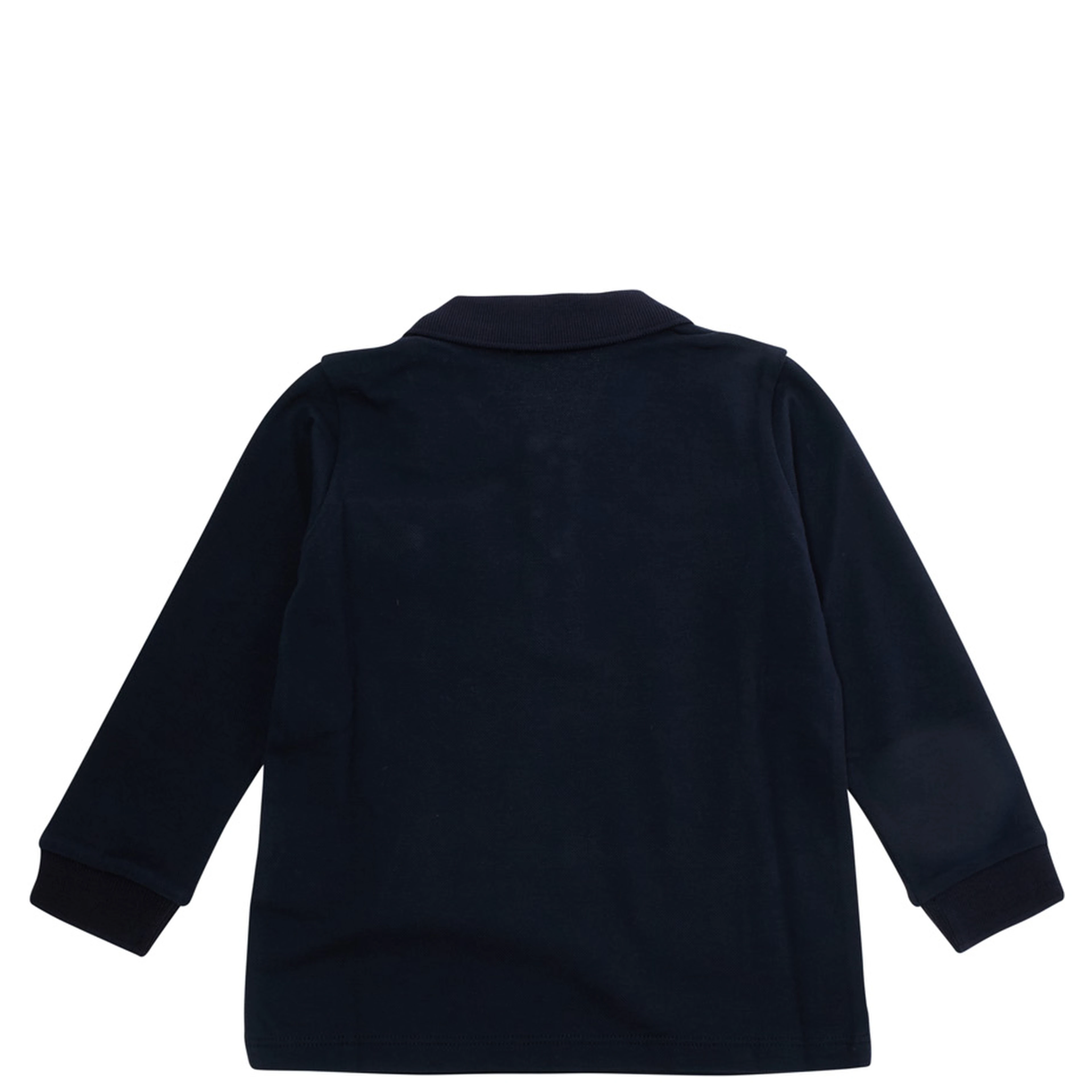 Blue Long Sleeve Polo Shirt with Pocket with Logo on Chest in Cotton Baby