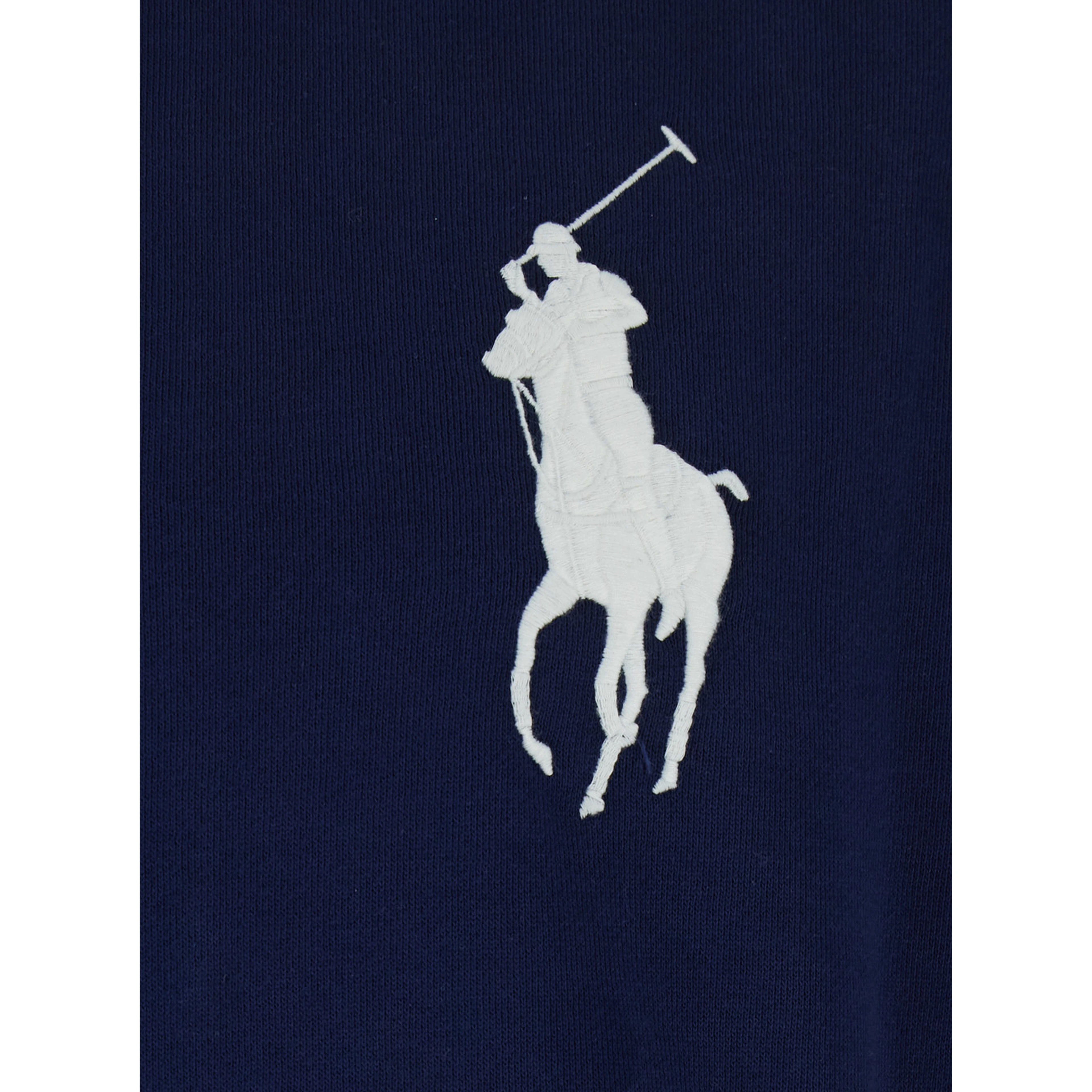 Blue Varsity Jacket with Pony Patch on the Front and Numeric Patch on the Sleeve in Cotton Blend for Men