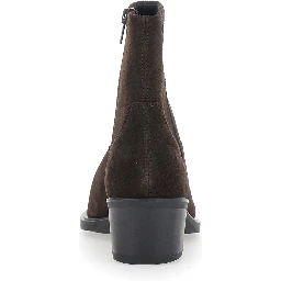 Kelsey Brown Ankle Boots with Side Zip Closure in Suede for Women