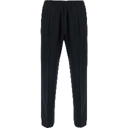 TOKYO black Pants with pockets and elasticated waist in cotton for men