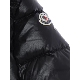 ARUNA Parka with high collar and long sleeves in black tech fabric for Girl