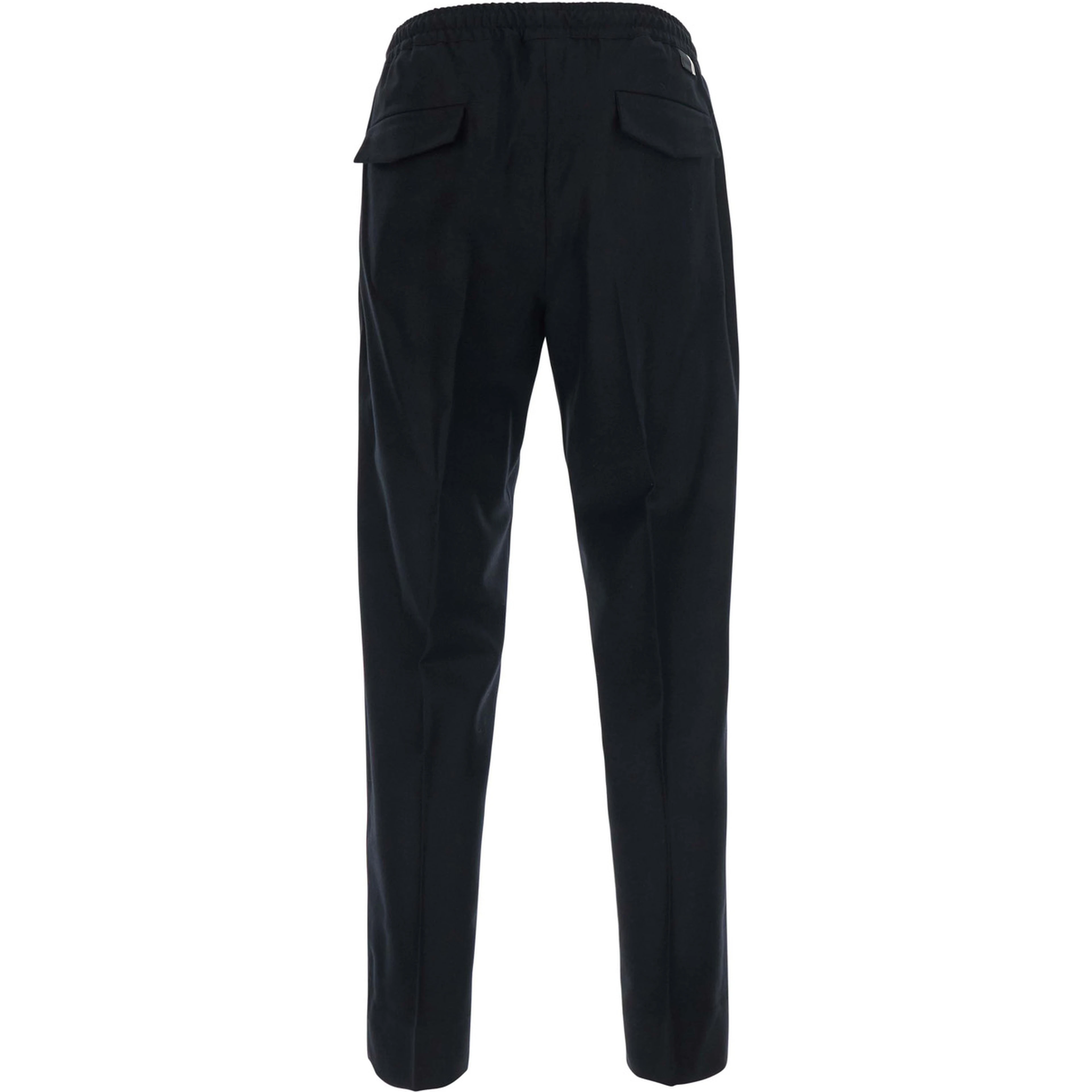 TOKYO black Pants with pockets and elasticated waist in cotton for men