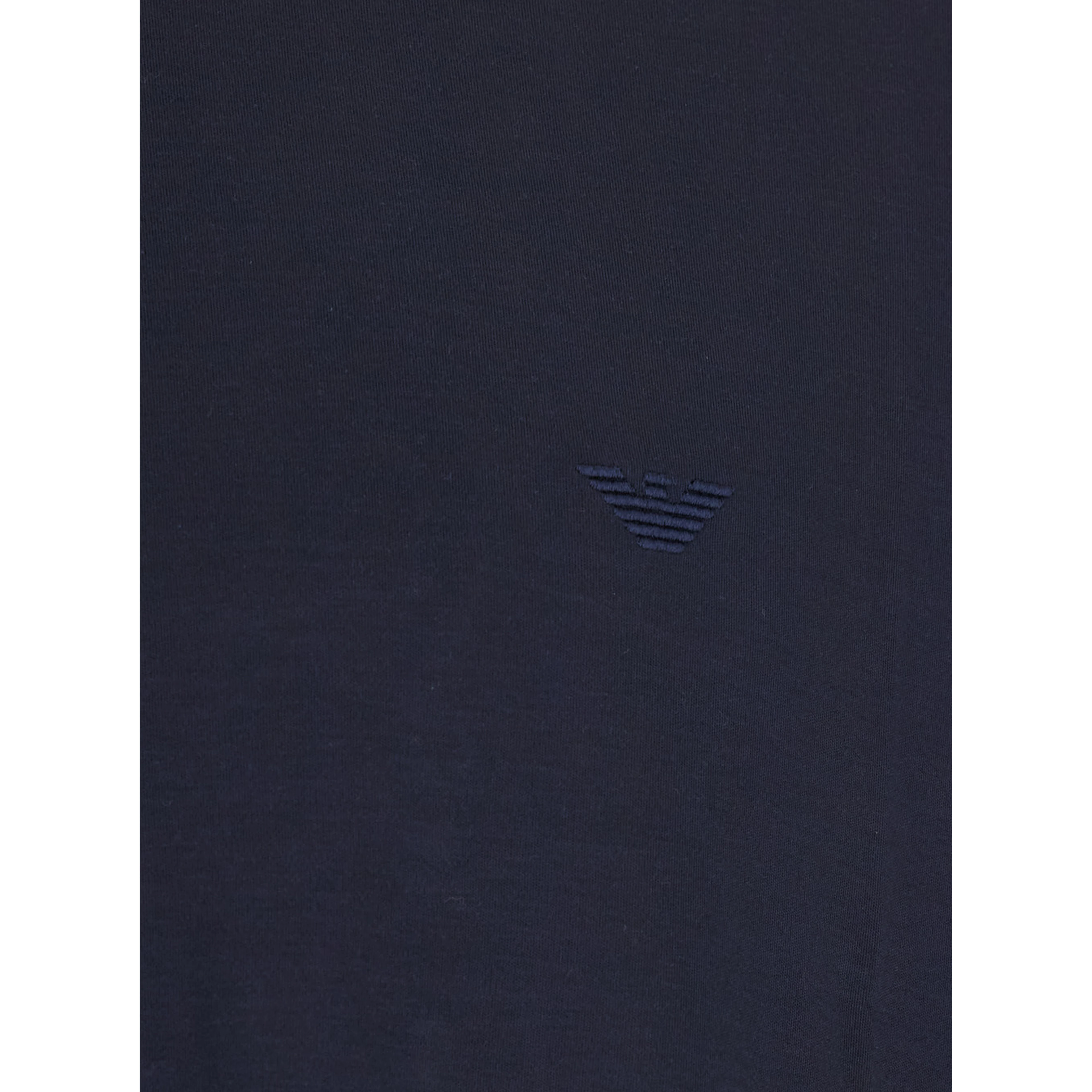 blue T-shirt with round neck and tone-on-tone logo in modal for men