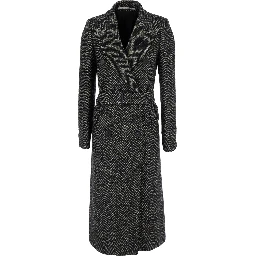 JOLE double-breasted coat in grey wool for men