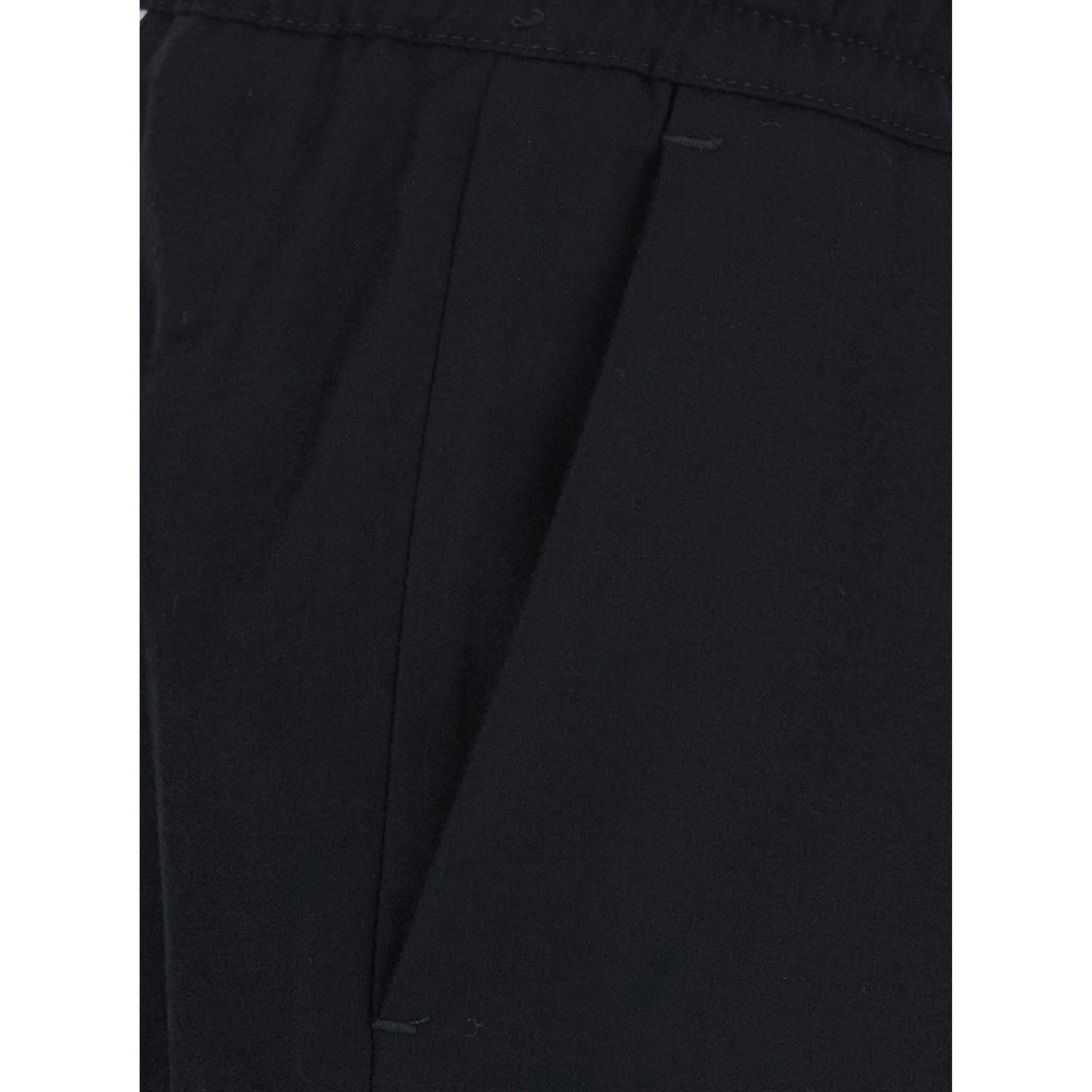 TOKYO black Pants with pockets and elasticated waist in cotton for men