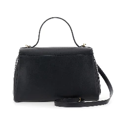 Handbag SOFT SYMMETRY with smooth black calf leather for women