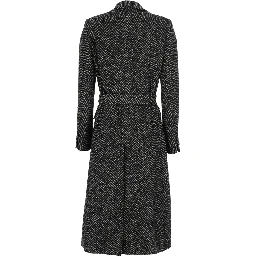 JOLE double-breasted coat in grey wool for men