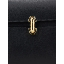 Handbag SOFT SYMMETRY with smooth black calf leather for women