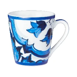 blue Cup with majolica design in ceramic home