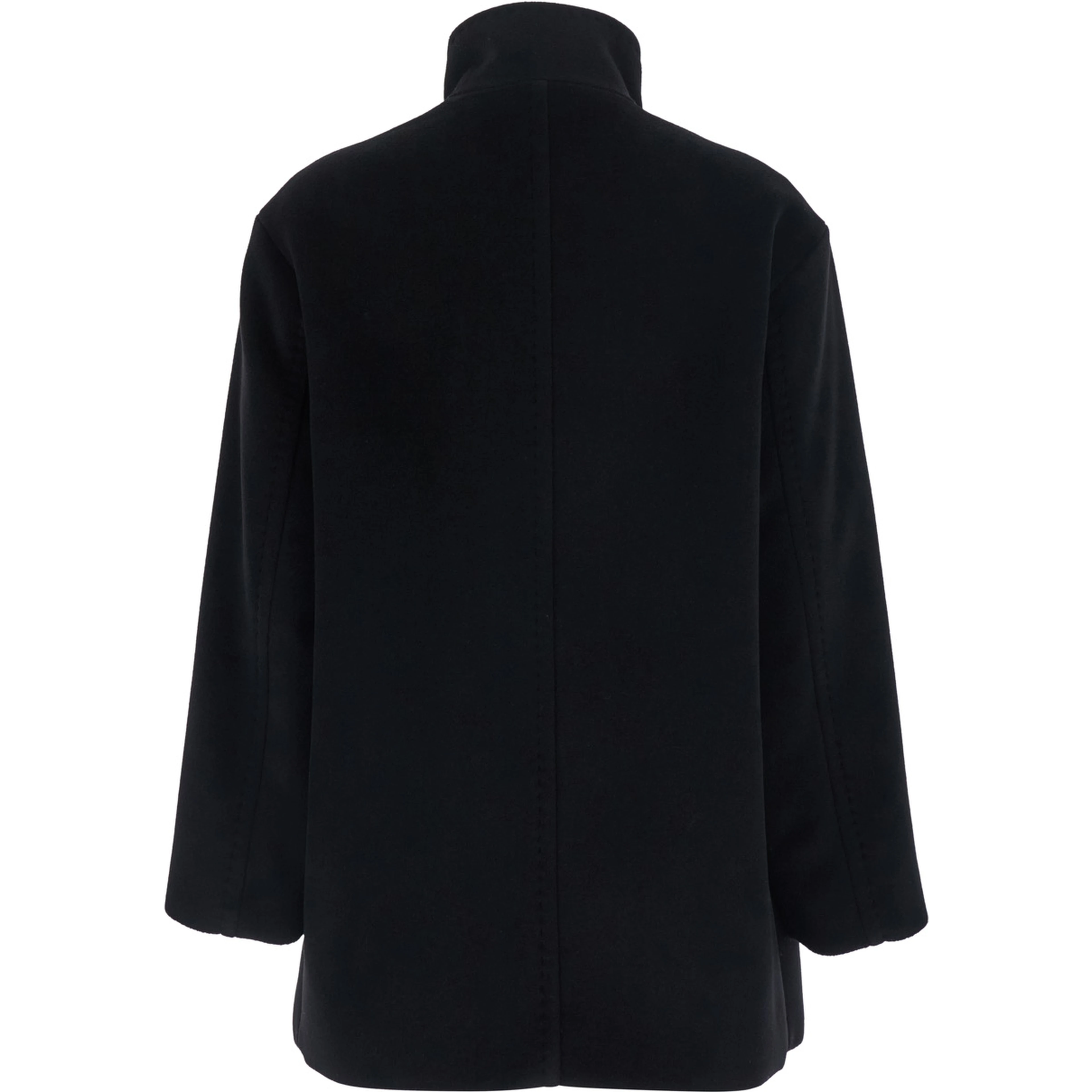 MSTMAROSO Jacket with high collar and long sleeves in Black Tech Fabric for women