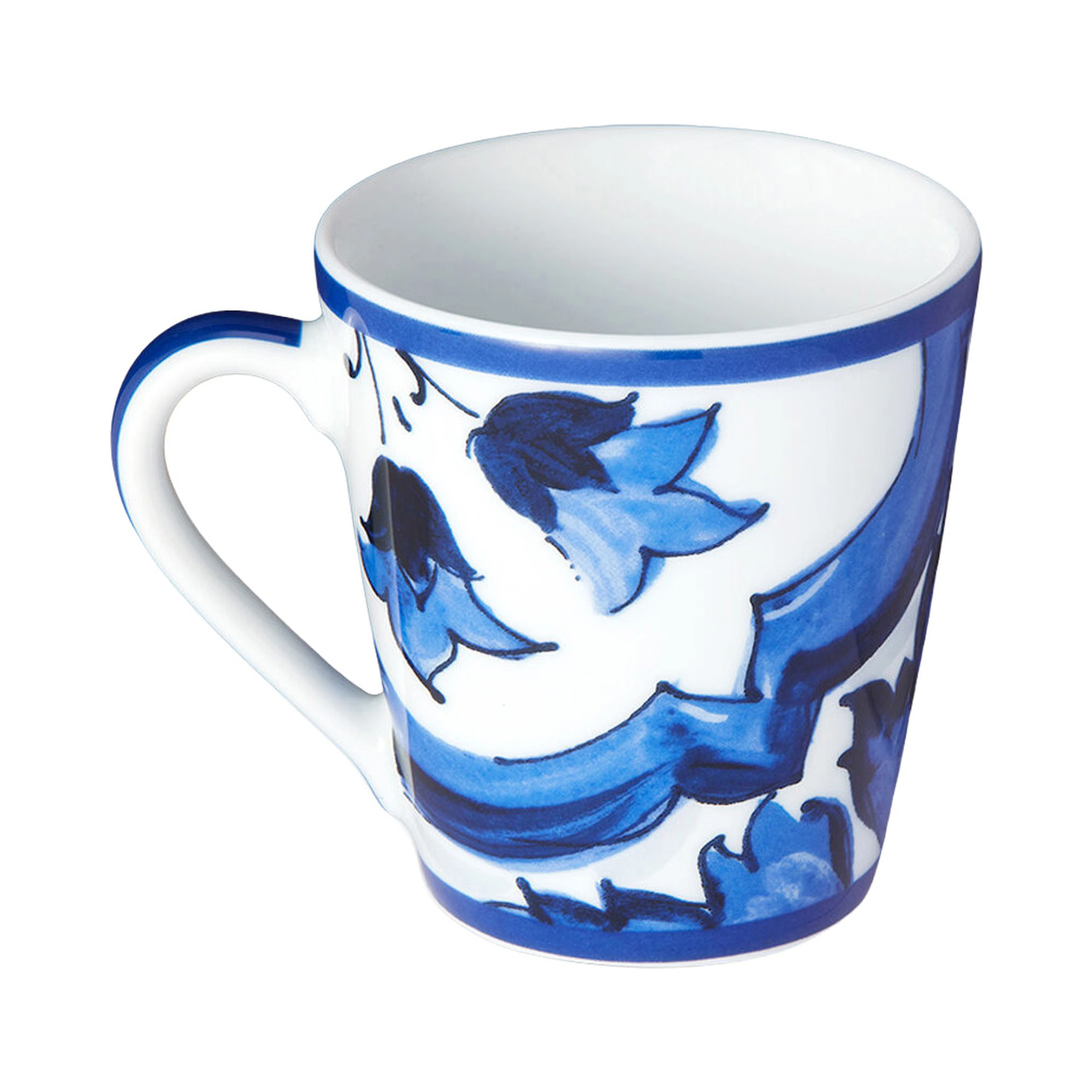 blue Cup with majolica design in ceramic home