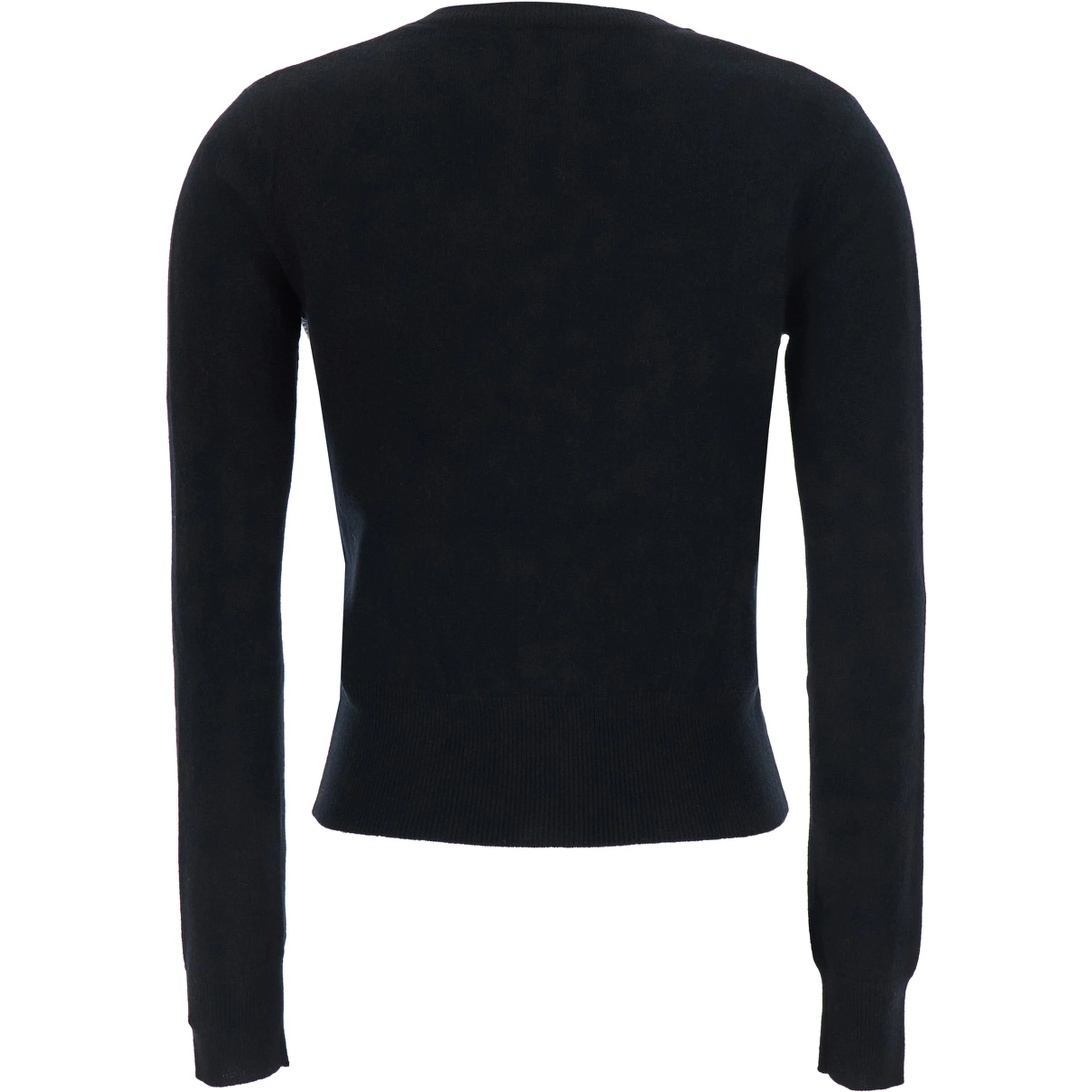 MSTLIUTI Sweater with High Neck and Long Sleeves in Black Fabric for Women