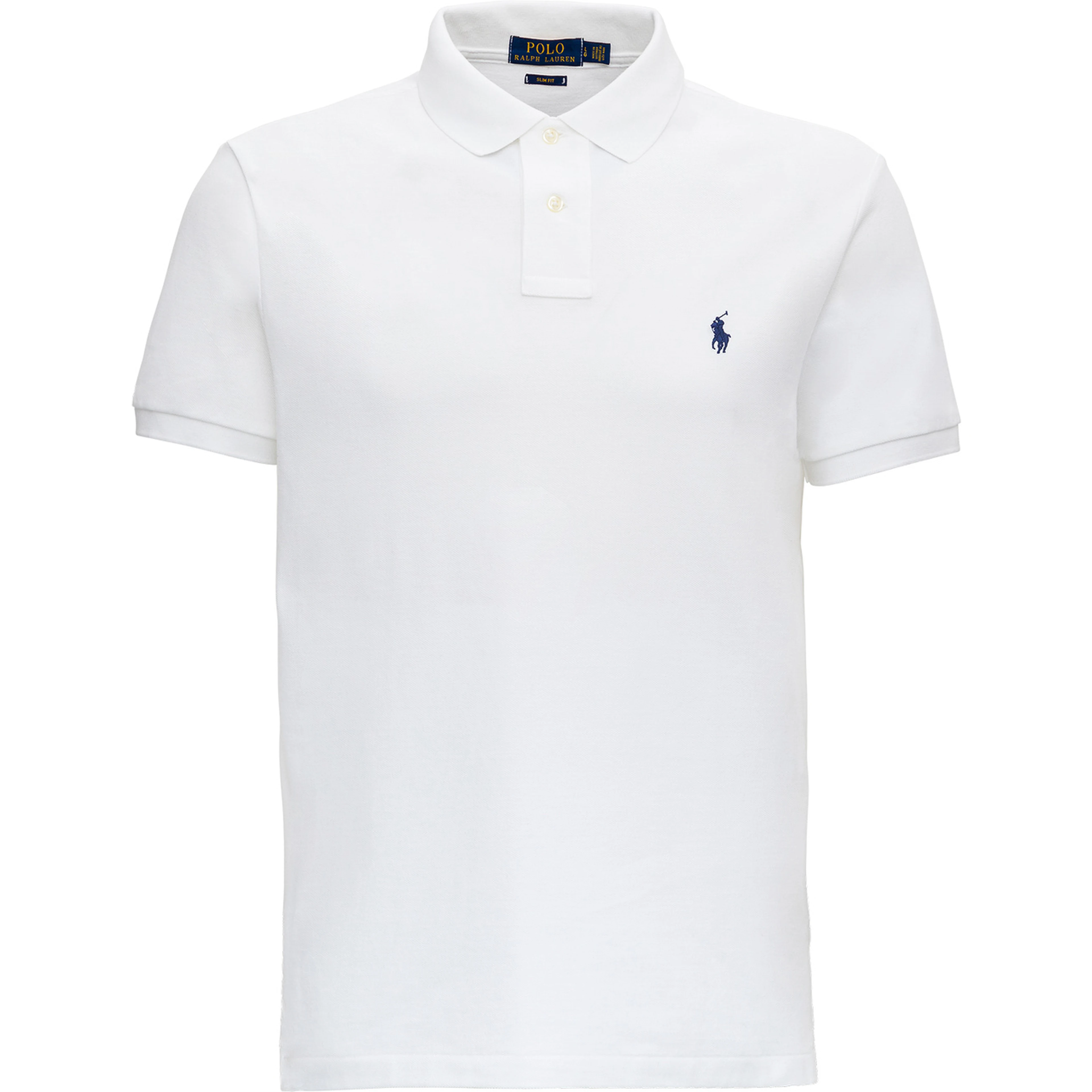 White T-Shirt Custom Fit with Embroidered Logo on the Front in Cotton Men