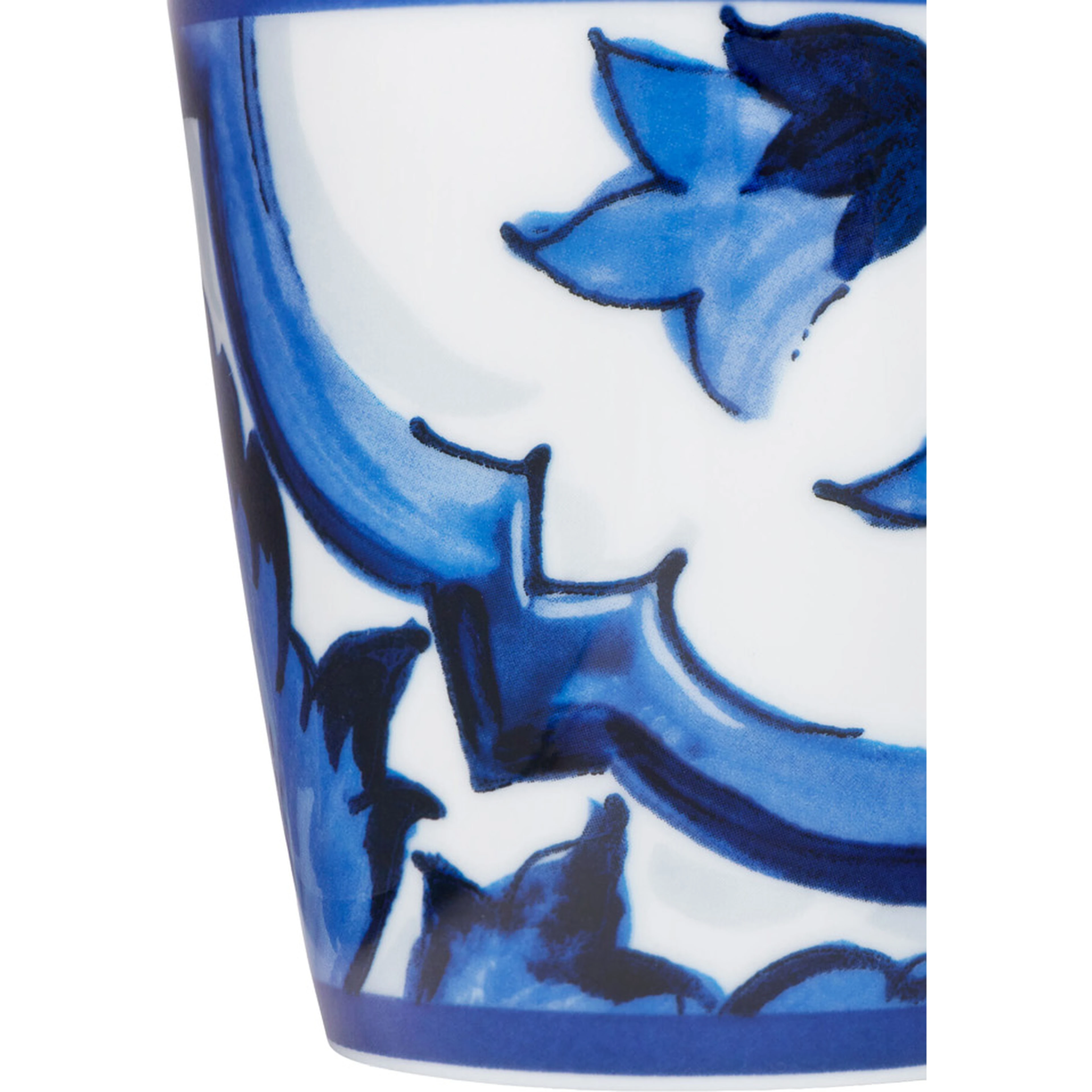 blue Cup with majolica design in ceramic home