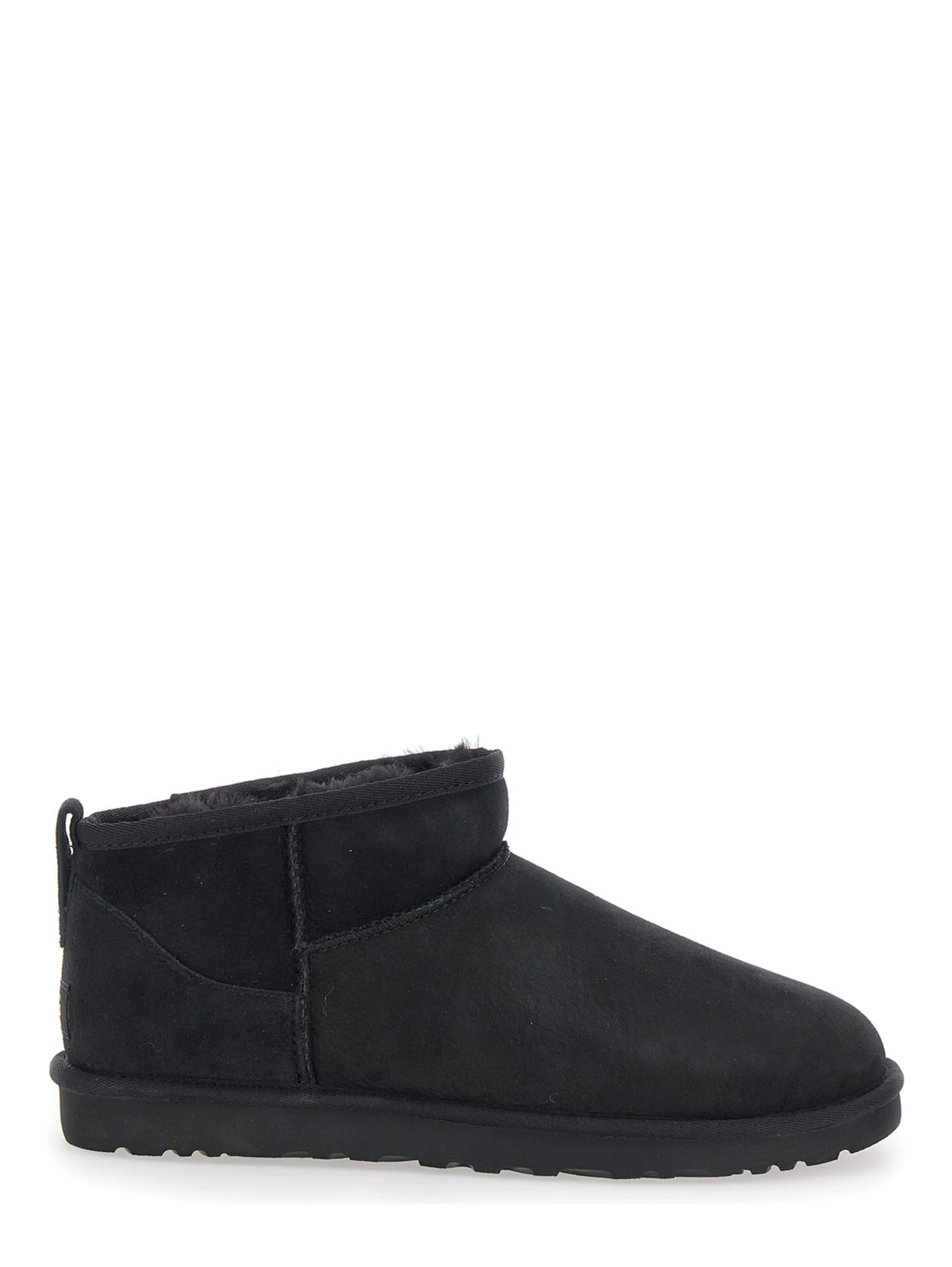 Black Ultra Mini Suede Boots for Men