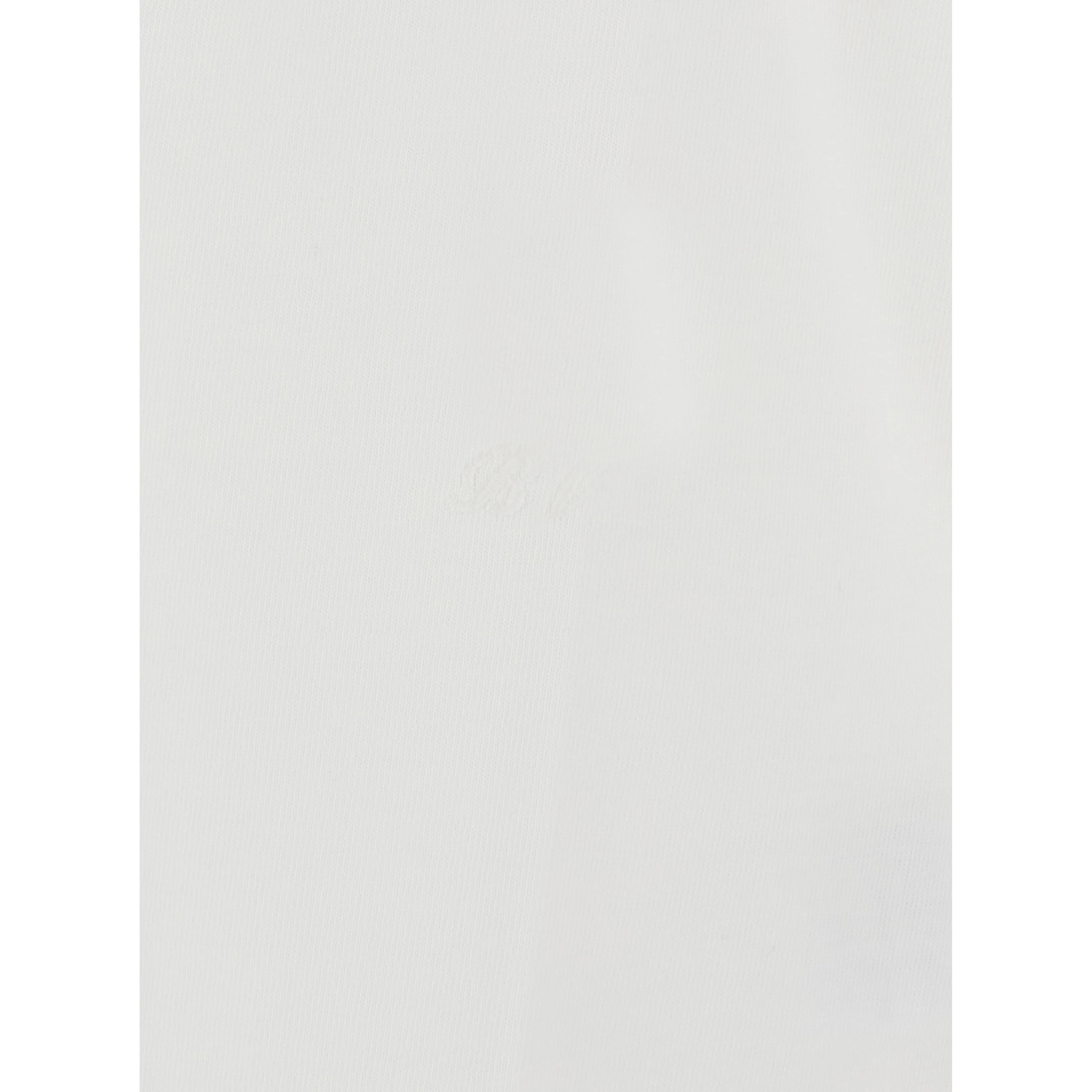 White crew neck T-shirt in cotton jersey for men