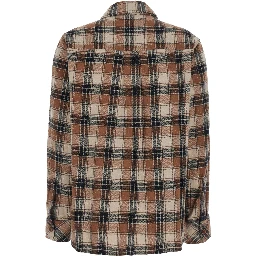 COWBOY Shirt with collar and long sleeves in beige cotton for women