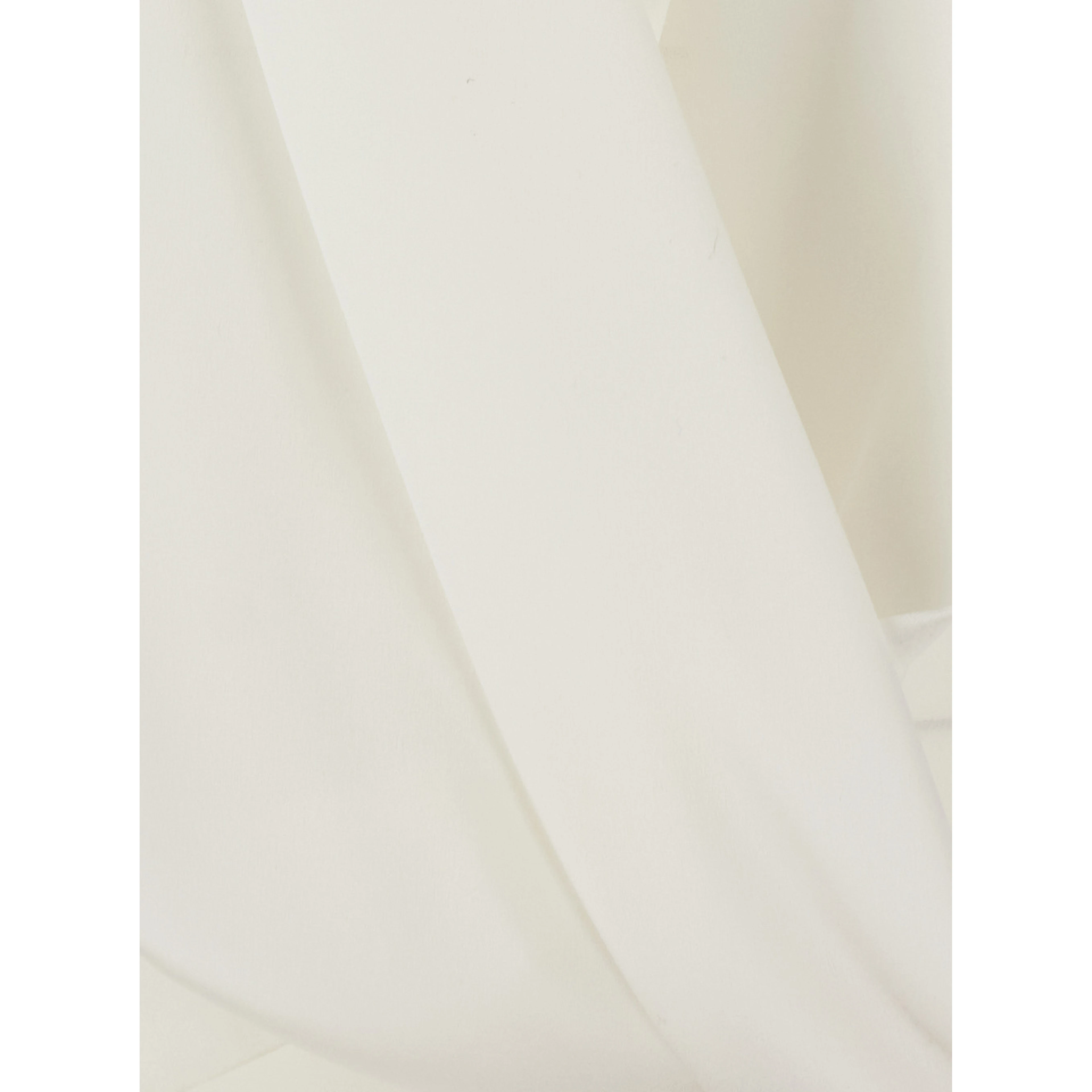 Georgette blouse with long sleeves and collar, in white for women
