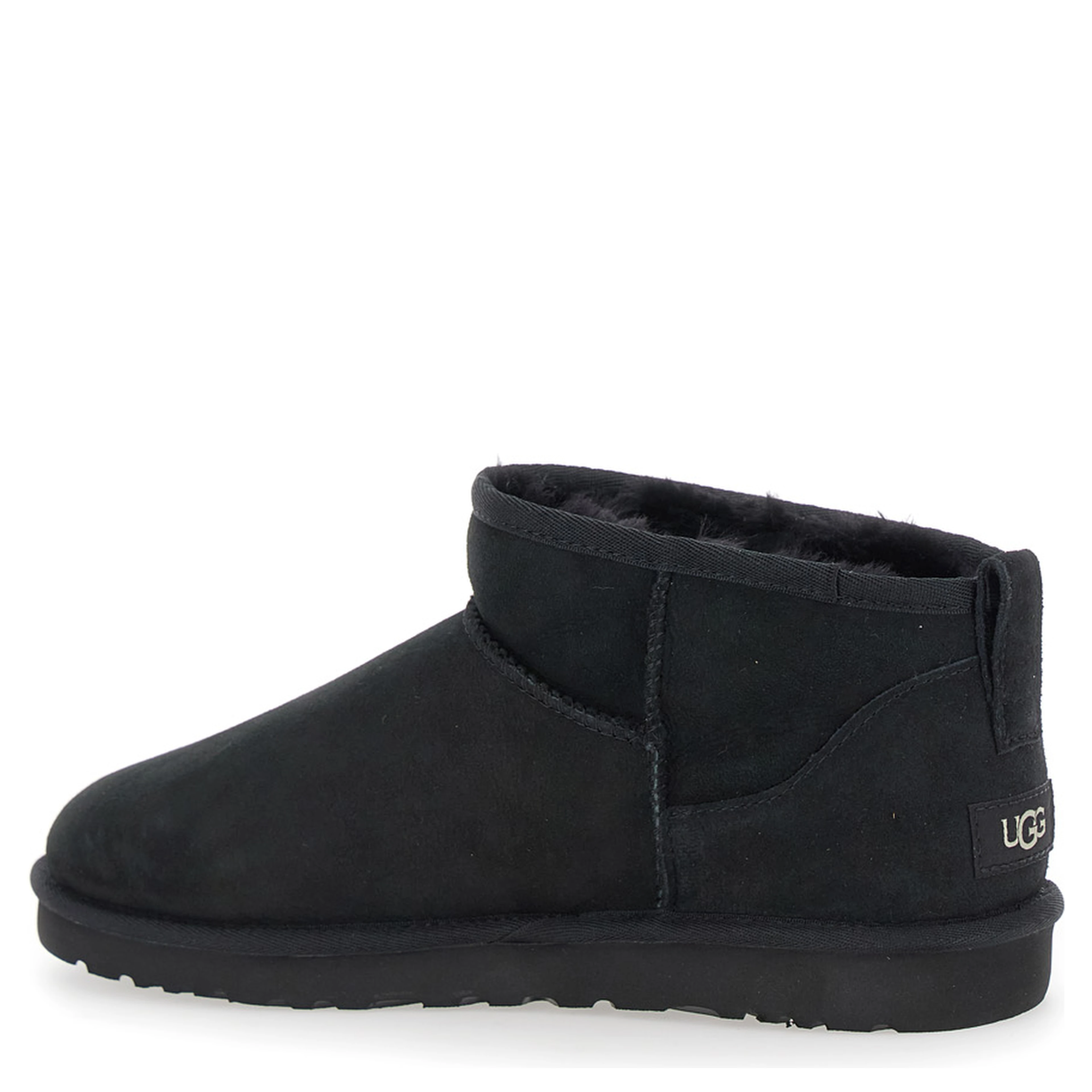 Black Ultra Mini Suede Boots for Men