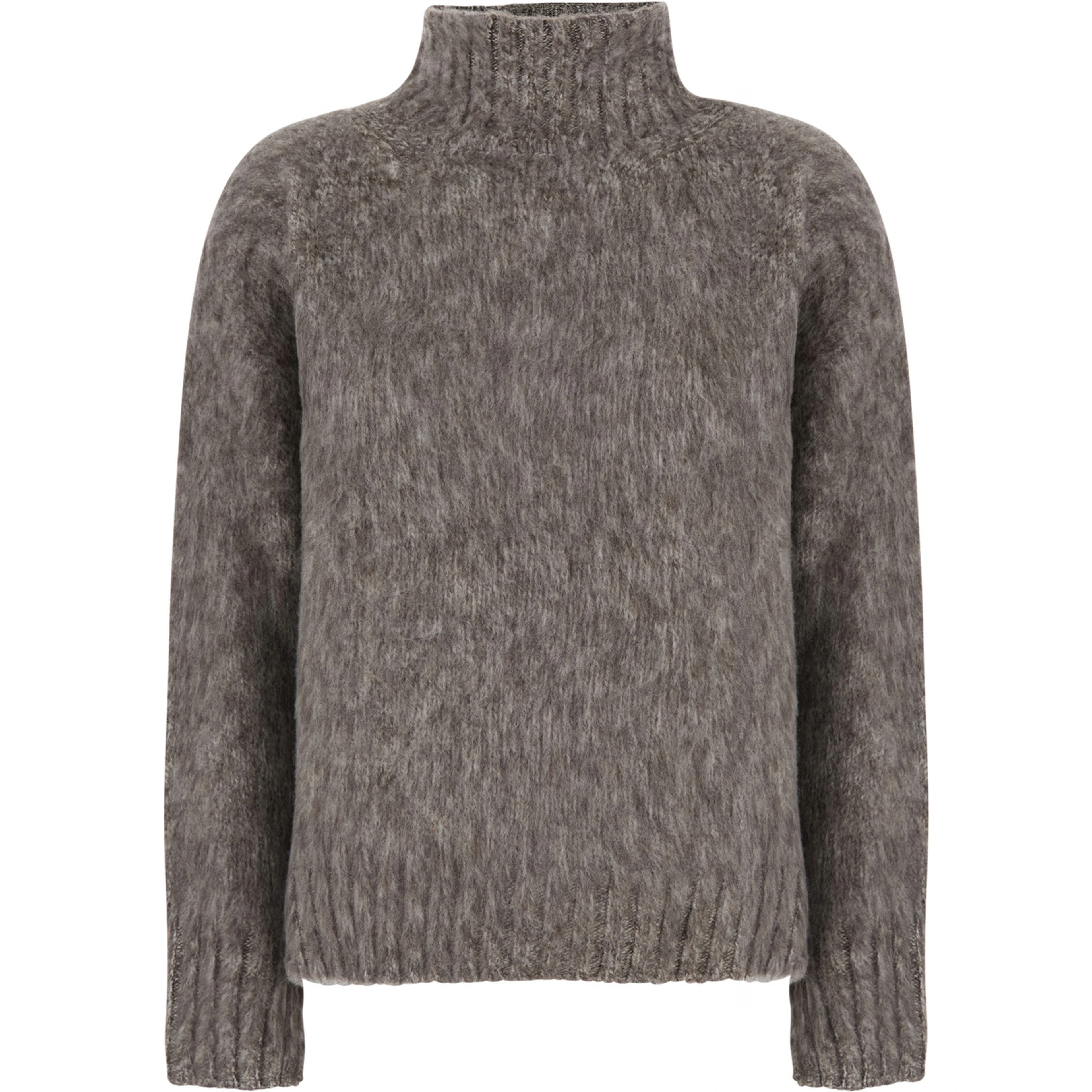 ANATOLIA beige high-neck sweater with brushed effect in cashmere Blend women