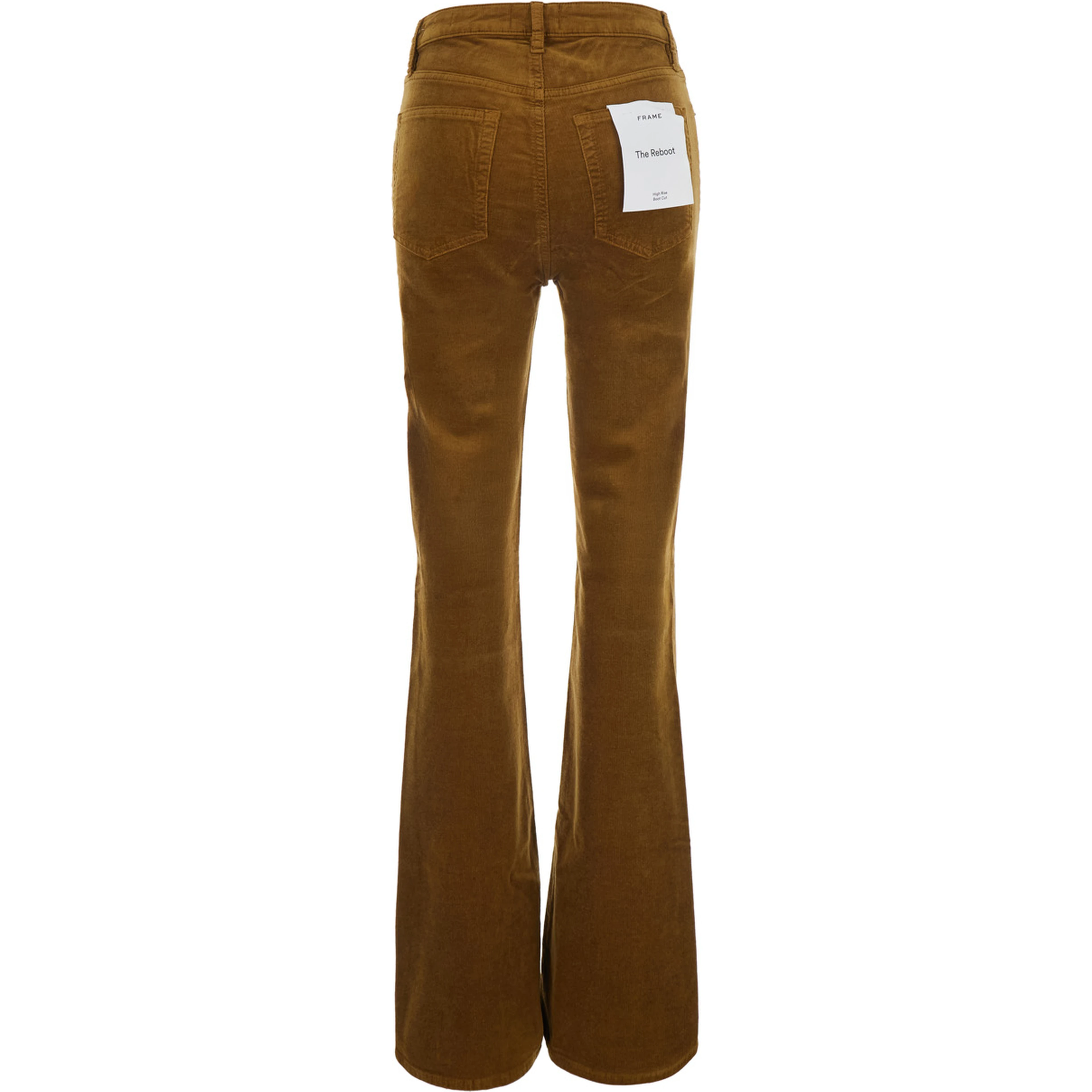 The Corduroy Reboot Beige Pants with Flared Leg in Corduroy for Women