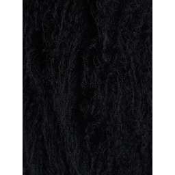Black Fur Vest with Sleeveless Design in Fur for Women