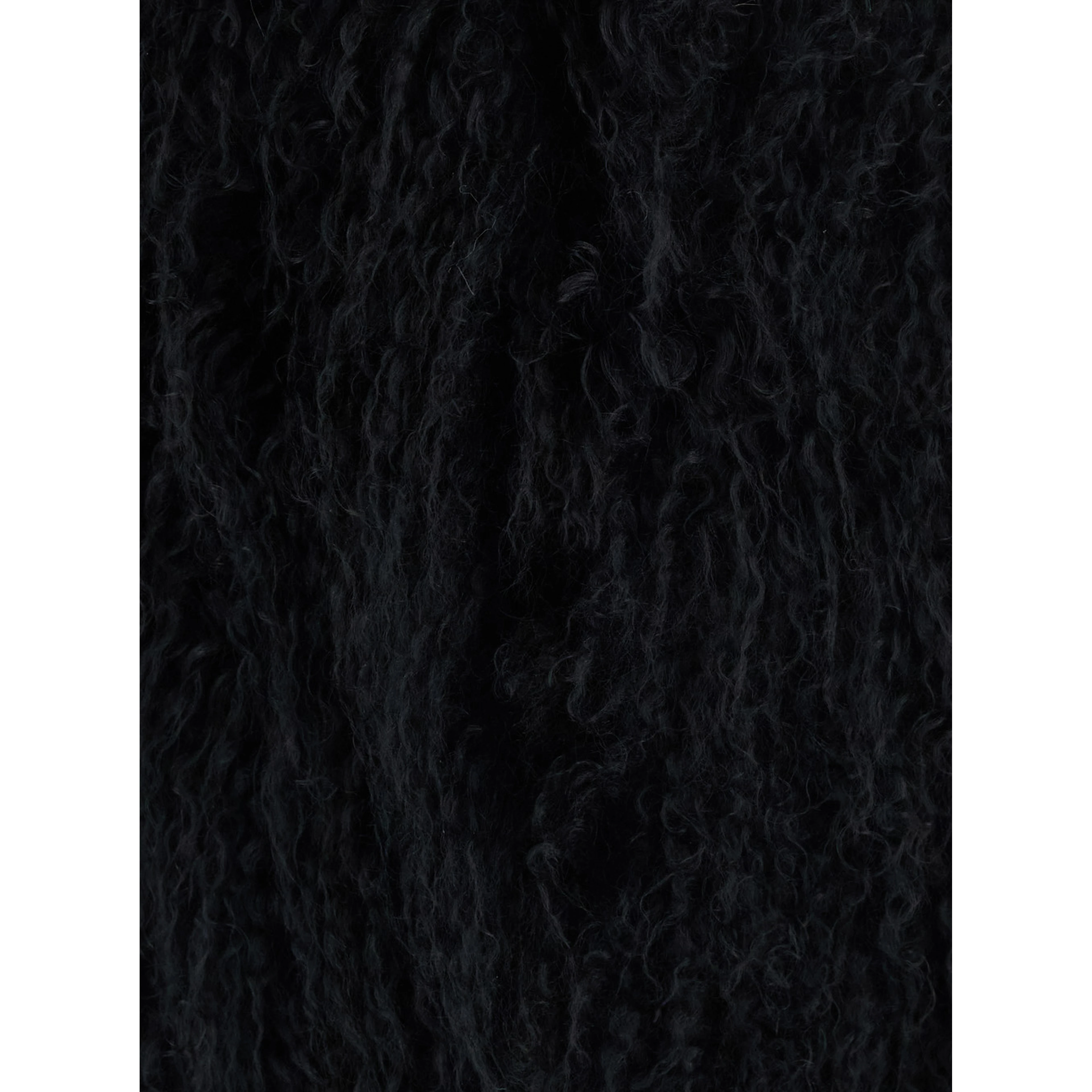 Black Fur Vest with Sleeveless Design in Fur for Women