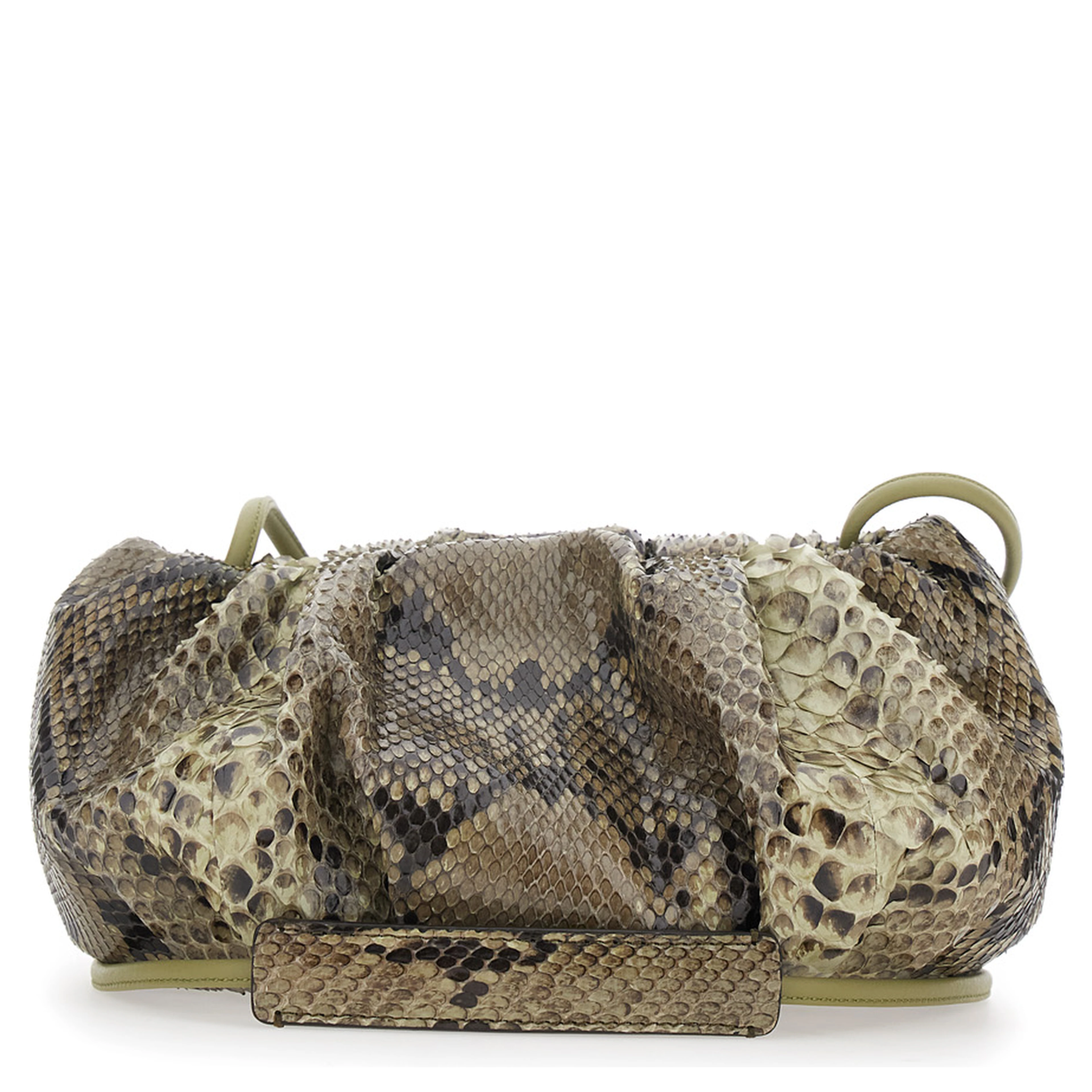Pillow Multicolor clutch with shoulder strap and magnetic closure in leather for women