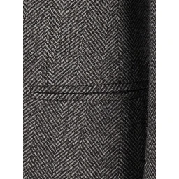 brown Jacket with Notched revers and long sleeves in fabric for women