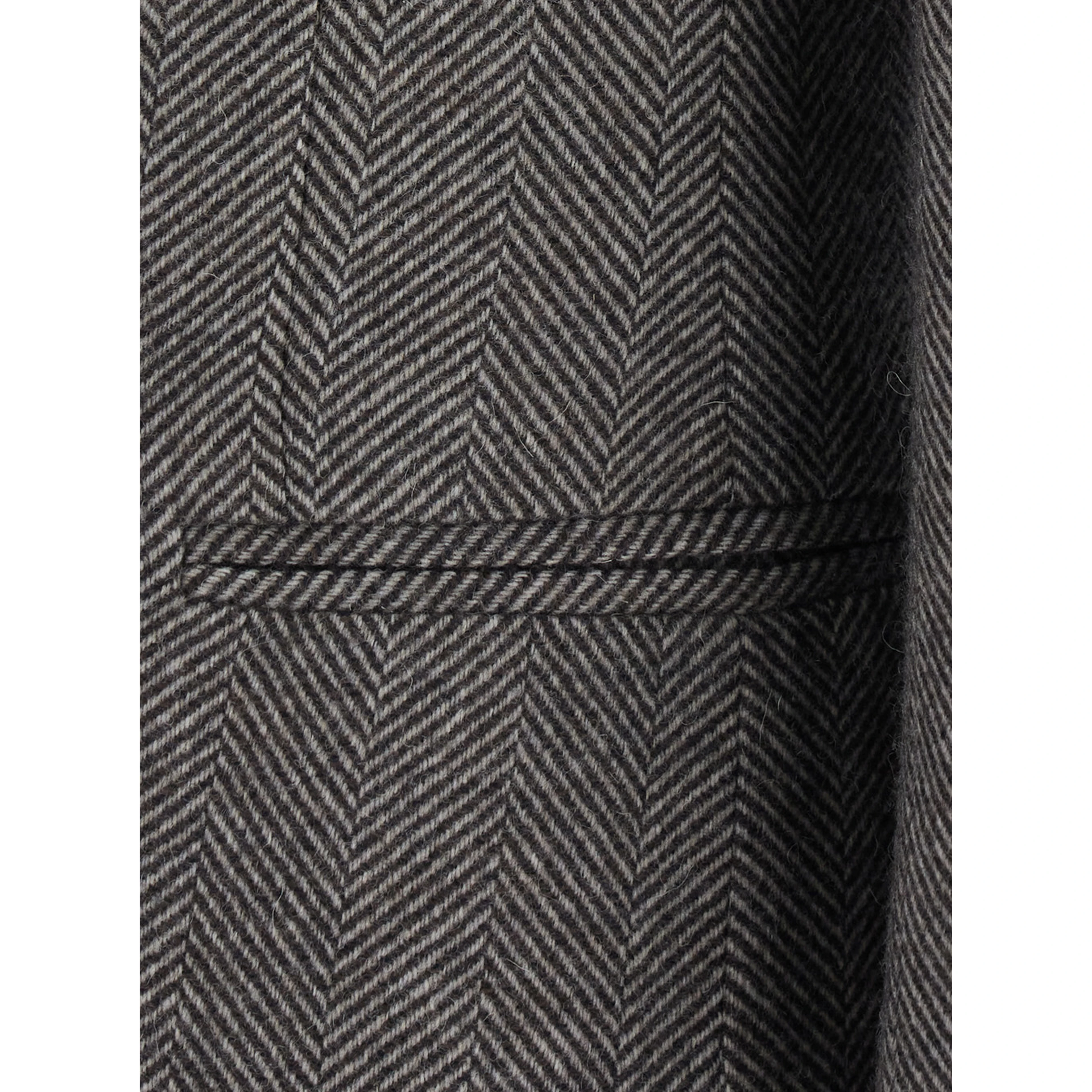 brown Jacket with Notched revers and long sleeves in fabric for women