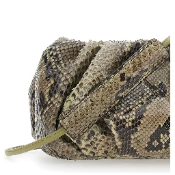 Pillow Multicolor clutch with shoulder strap and magnetic closure in leather for women