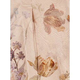 Valiant Tuck Short Skirt in pink silk and cotton for women